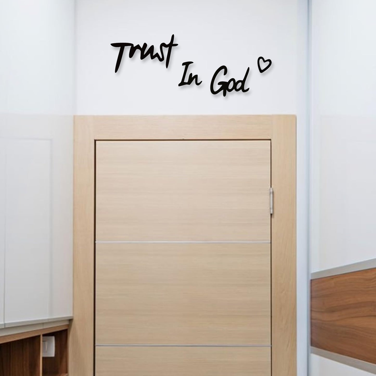 YATEASLU “Trust in God” Sign Inspirational Scripture Wall Art for Home Decor, Faith-Based Living Room Wall Art & Heartwarming Gift