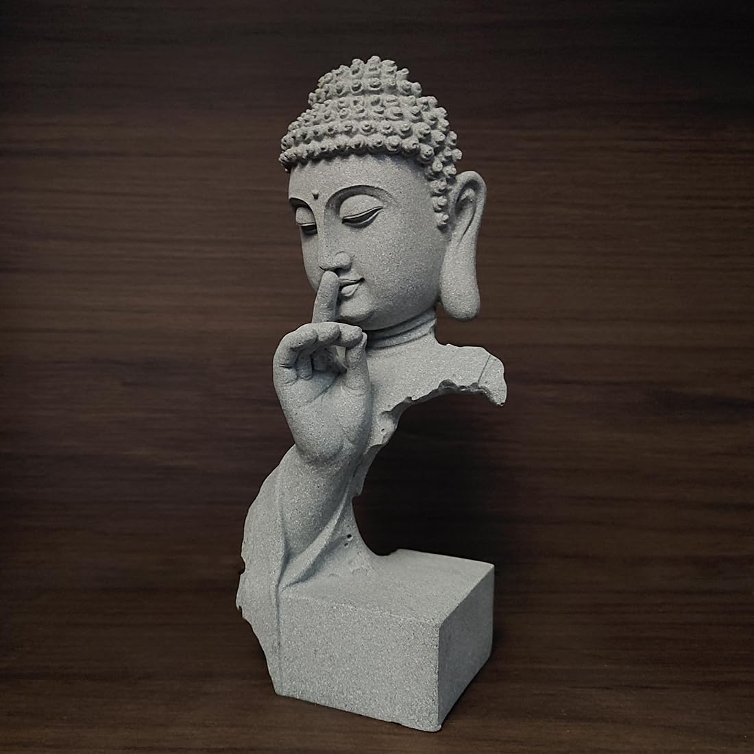 livelyfish Meditating Buddha Statue Zen Garden Statues Sandstone Thinker Buddha Sculpture Figurine for Fish Tank Aquarium Home Decorations, Gift (Medium)