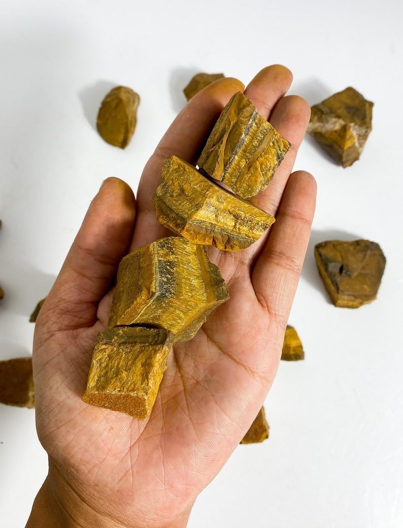 Healing Crystal Stones, 1.25-2.0" Large Reiki Healing Gemstones Natural Tumbled Polished Stones for Energy Witchcraft Therapy Meditation Pack 2 (Tiger Eye)