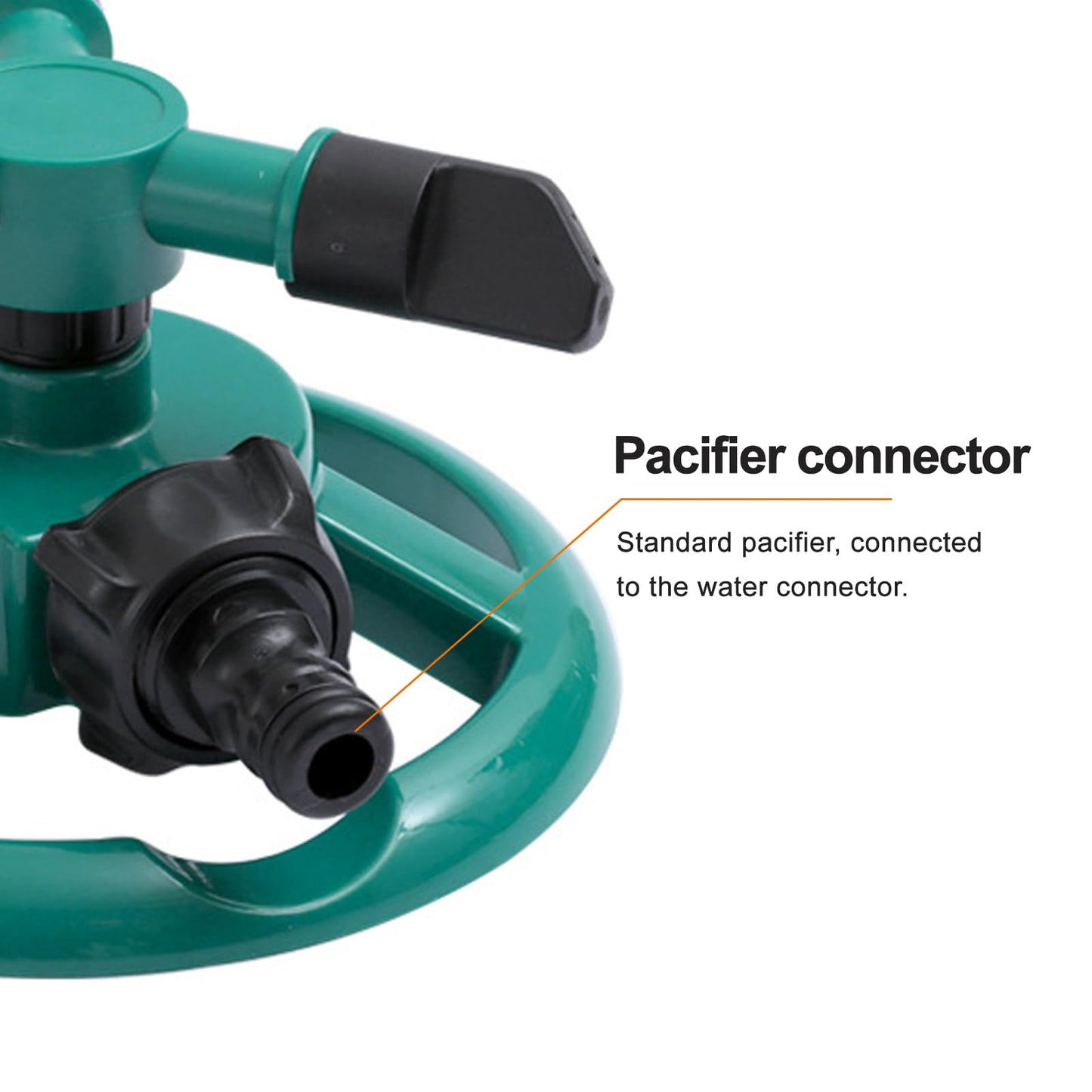 Vbvbip 360° Round Base Lawn Sprinkler - Adjustable Rotating Sprinkler for Yard, Garden Irrigation with Water-Efficient Spray Patterns