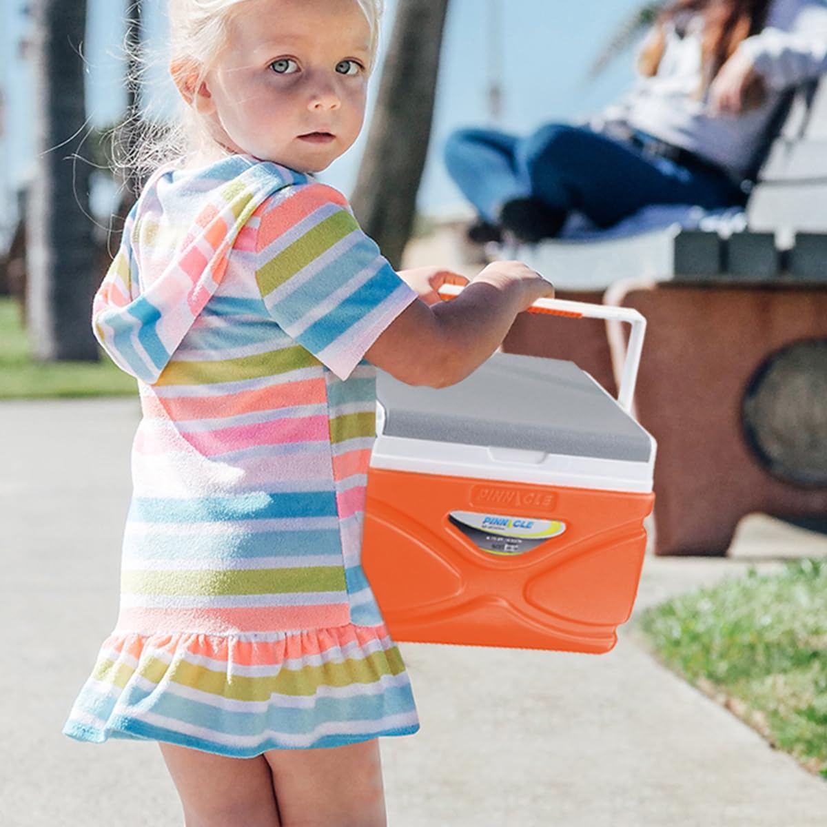Pinnacle 4.5-11 Liter Insulated Cooler Lunch Box Set Portable Camping/Picnic Hard Cooler –Coolbox Keeps Cool for 48 hrs. with Ice Retention–Heavy Duty Cooler for Beach, Grill, Tailgating, Small -med