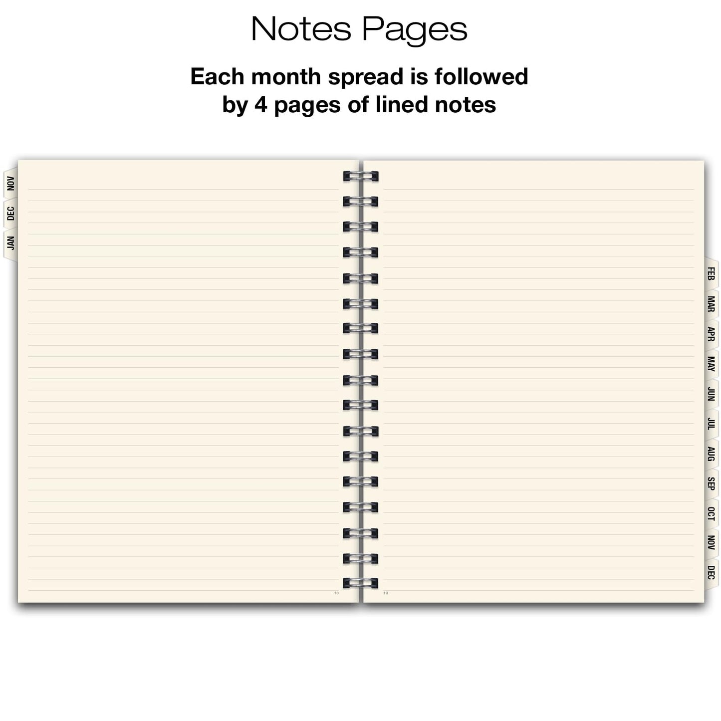 ESSENTIAL 2026 Monthly Planner with Tabs, 8.5"x11": 14 Months (November 2025 - December 2026), Professional, Simple, Easy-to-Use Design and Frosted Poly Cover for Extra Protection (Frosted)