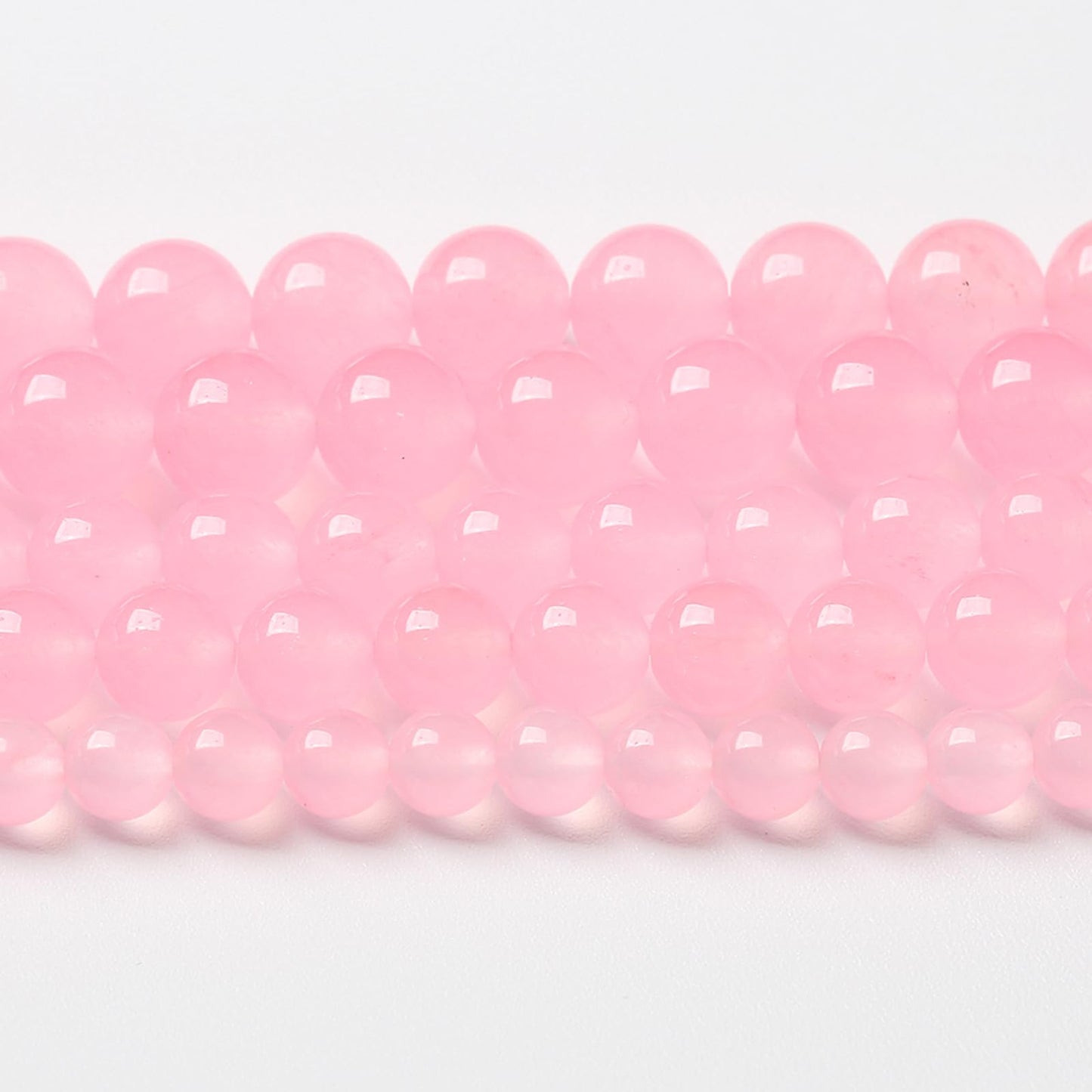 45pcs Natural Light Pink Chalcedony Stone Beads for Jewelry Making - Energy Healing Power Stone Beads - DIY Bracelet Necklace Accessories - 15" (8mm, Light Pink Chalcedony)