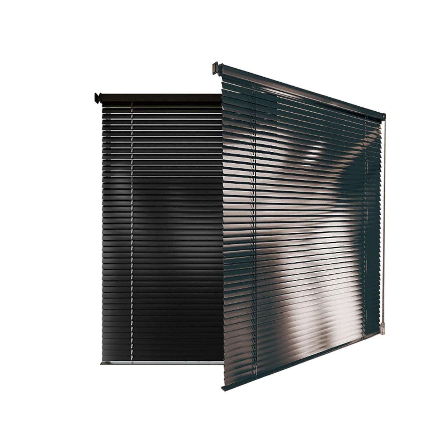 Aluminum Venetian Blinds Privacy Blinds Black Shutters Horizontal Slats Darkening Blind Thermal Shutters Home Cordless(80x160cm/31x62in)