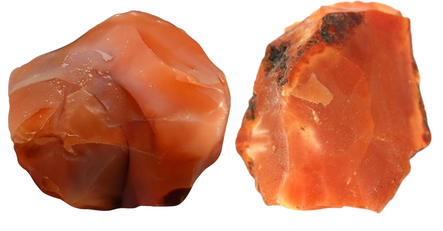 Healing Crystal Stones, 1.25-2.0" Large Reiki Healing Gemstones Natural Tumbled Polished Stones for Energy Witchcraft Therapy Meditation Pack 2 (Carnelian)