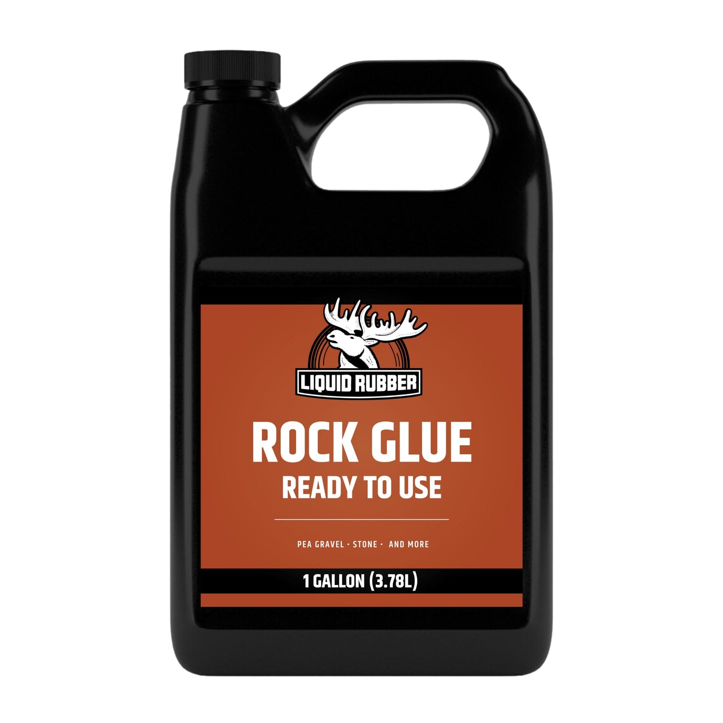 Liquid Rubber Rock Glue Professional Grade Landscaping Stone and Pea Gravel Stabilizer Ready to Use Clear Drying Permeable Water Based Outdoor Binder 1 Gallon 50 sq ft