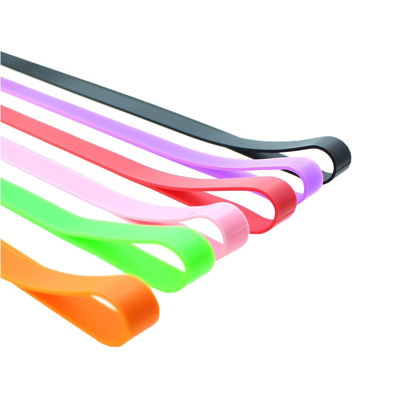 RLECS 12PCS Beach Chair Silicone Strap 300x10x1mm Towel Retention Elastic Band Suitable for Sealing Food Bag Organising Data Cable Securing Dust Cover