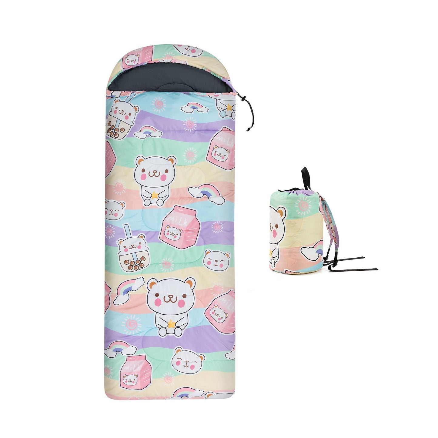 Kids Sleeping Bag for Camping - Lightweight 3 Season Child Backpacking Sleeping Bag for Girls and Boys, Waterproof Compact Youth Camping Gear for Outdoor by Croosseoutdoors
