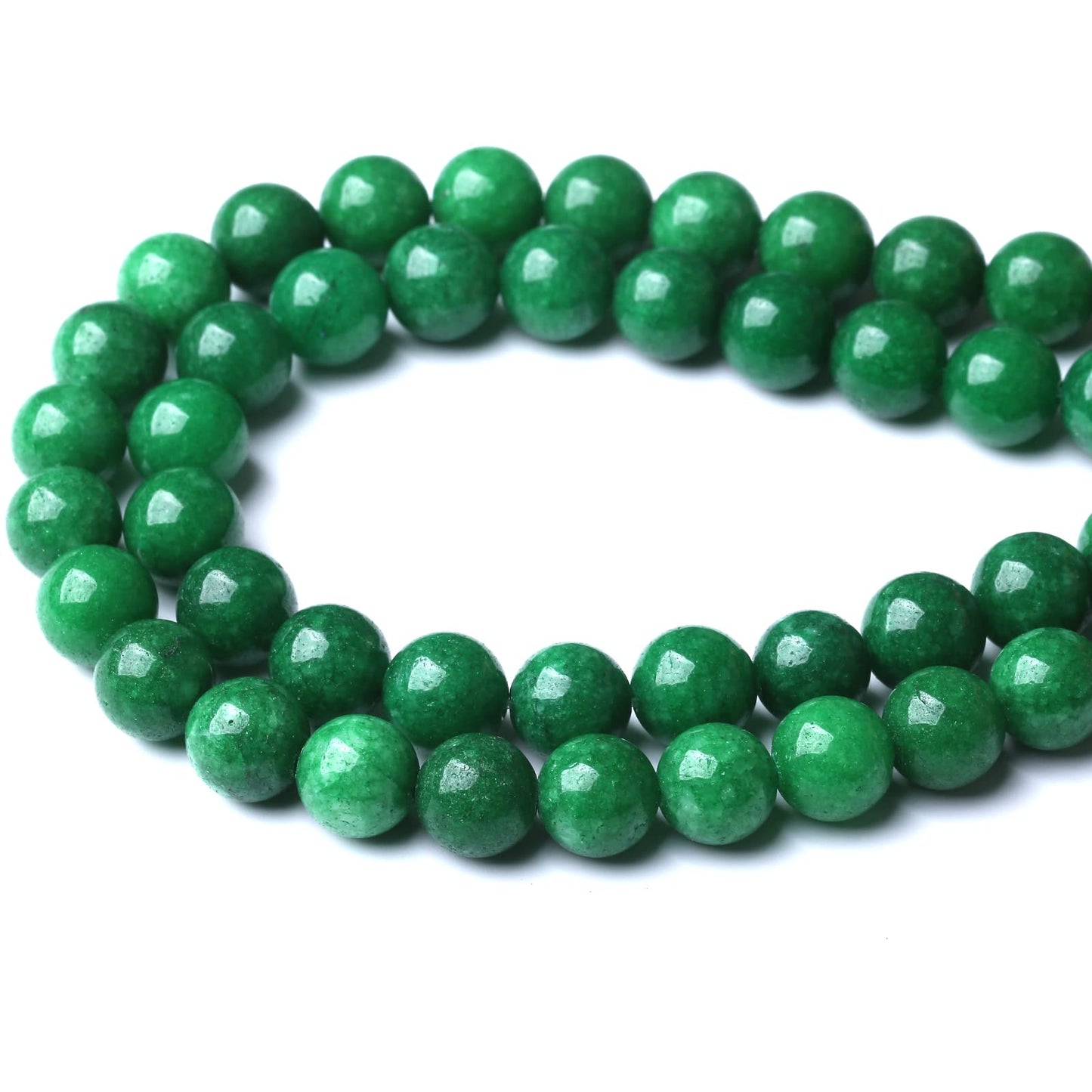 60pcs 6mm Natural Green Cloud Jades Beads Round Loose Gemstone Crystal Energy Healing Power Stone Beads for Jewelry Making DIY Bracelet (6mm, Green Cloud Jades)