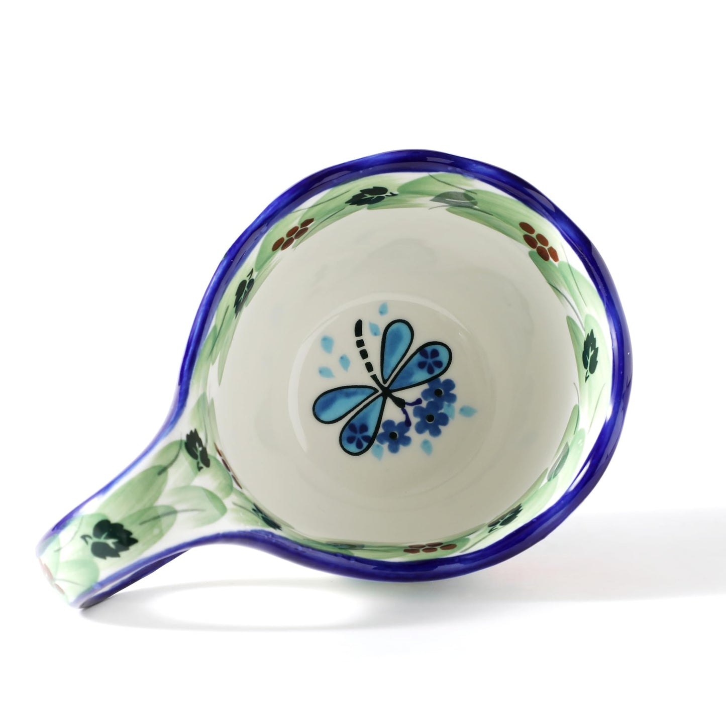 ALMA 2025 Updated Decorative Pottery Soup Bowl Microwave Safe,Large Ceramic Soup Bowl with Loop Handle,Ceramic Cereal Bowl for Soup,Snack,Chip,Stew,Ice cream-Spring Splendor Theme