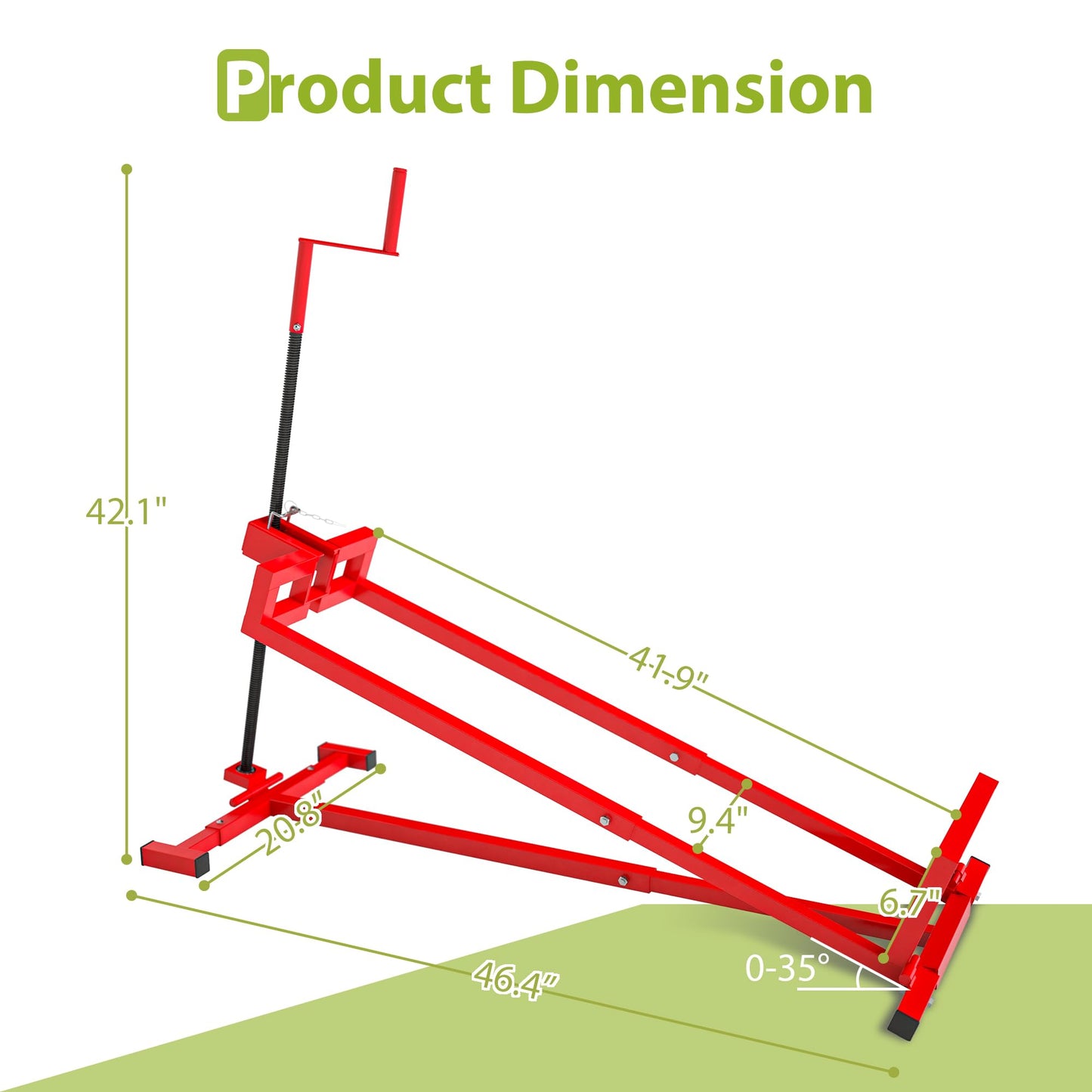 Jaxilyn Riding Lawn Mower Lift Jack Lawn Mower Jack Lift with 880 Lbs Weight Capacity Telescopic Maintenance Jack for Lawn mowers and Garden Tractors Red