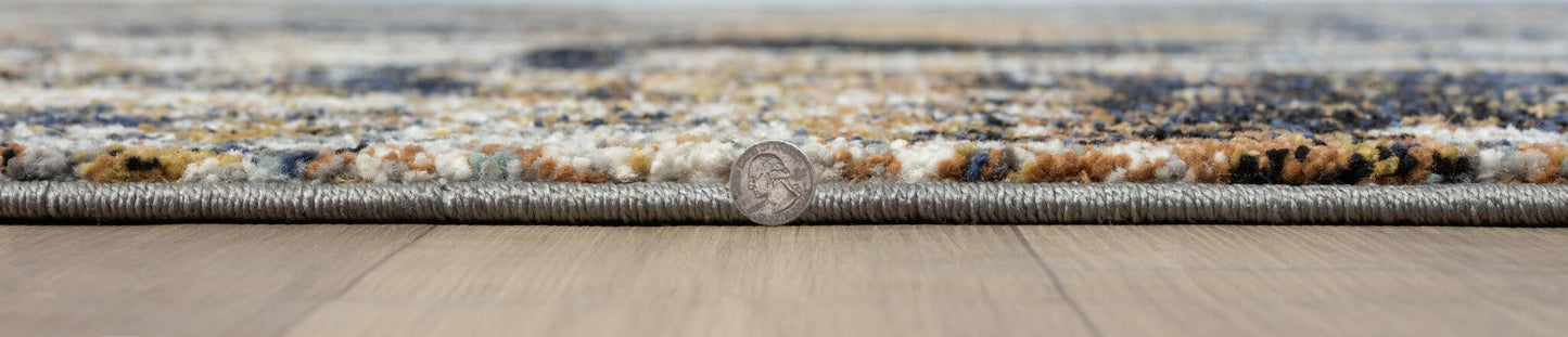 Keen Home Design Area Rugs - 48"x72" Non-Shedding, Thick Pile Abstract Rugs for Kitchen, Living Room, Bedroom, Dining Room, Entryway - Size: 4' x 6', Skies Multi