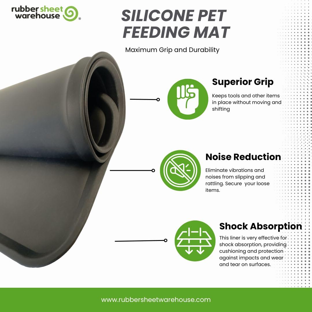 Multi-Purpose Silicone Rubber Mat, Non-Slip Surface, Indoor Outdoor Use, Easy Clean
