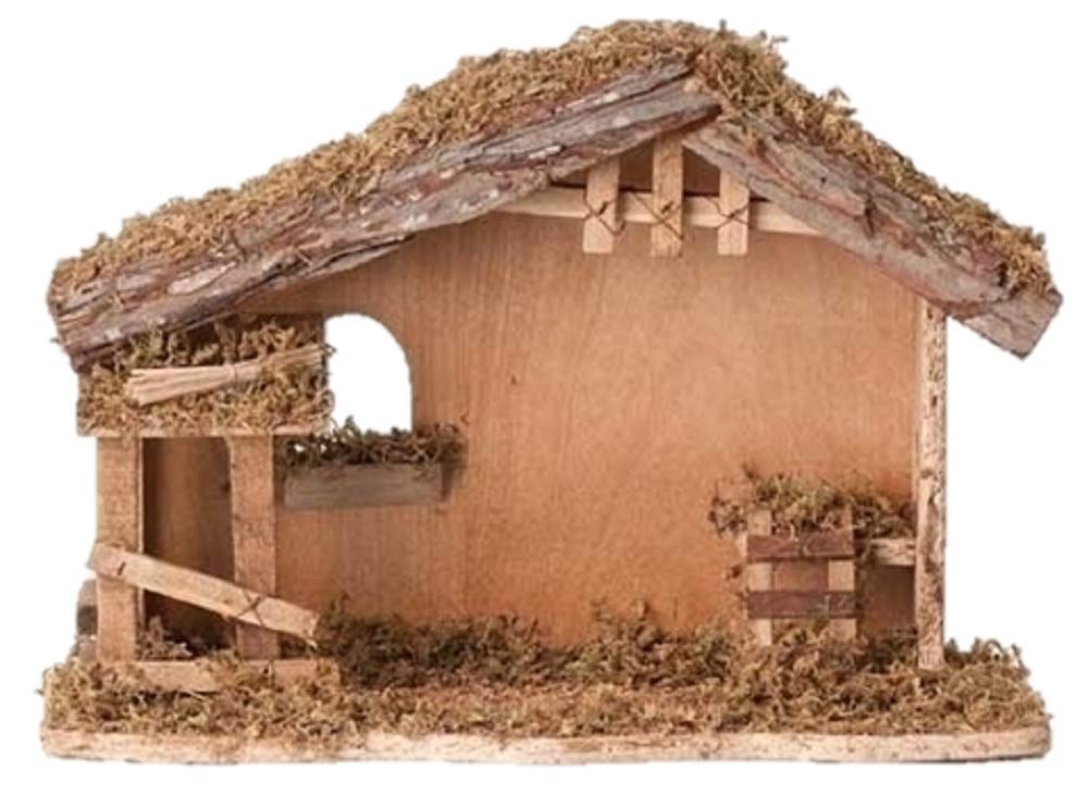 Fontanini by Roman, Stable with a Ladder, 5" Collection, Nativity Stable