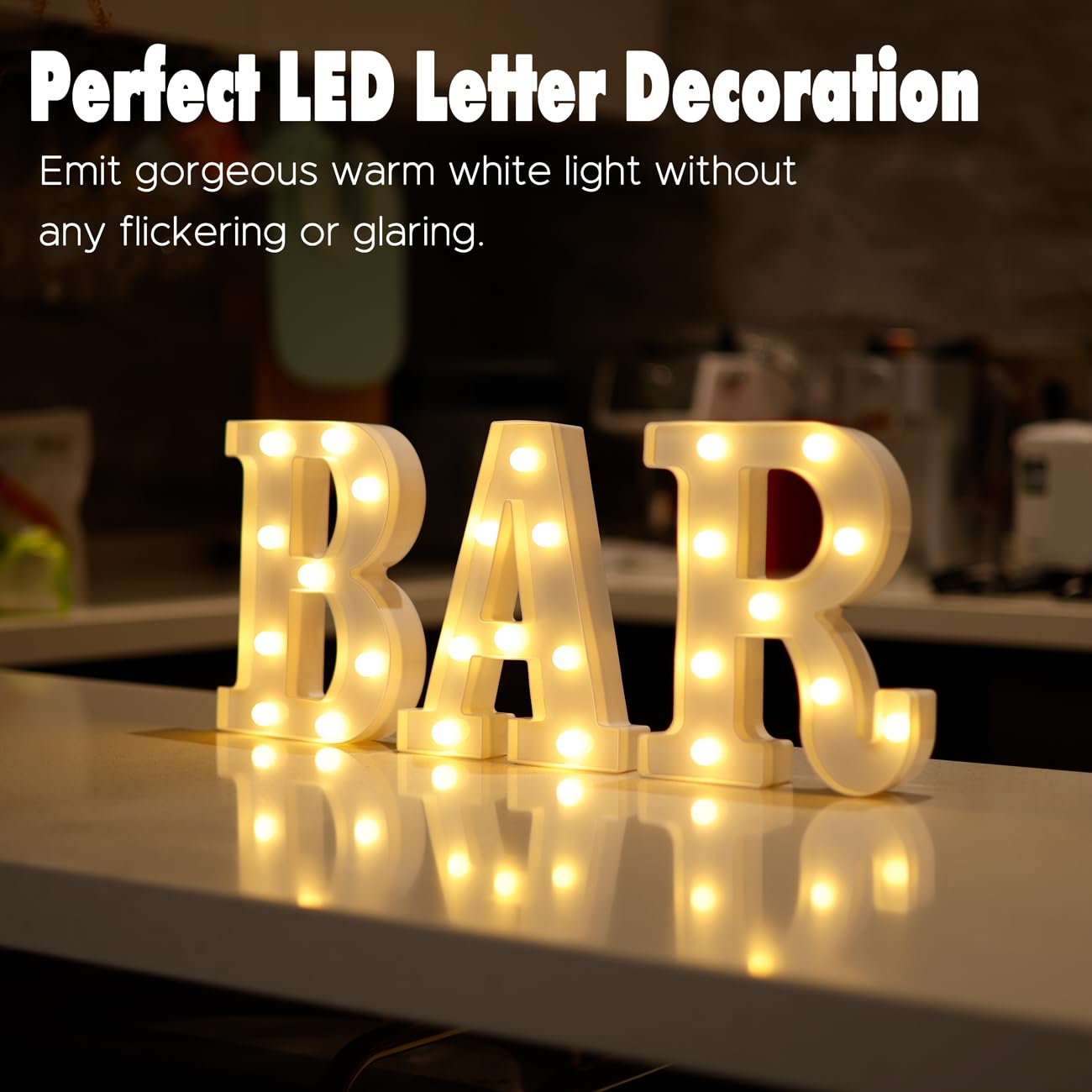 DyingSwan Small Led Marquee Letters, Light Up Letters, 8.58 Inch Led Letter Lights, Battery Powered Lighted Sign for Table, Party, Birthday, Christmas Decor (Letter B)