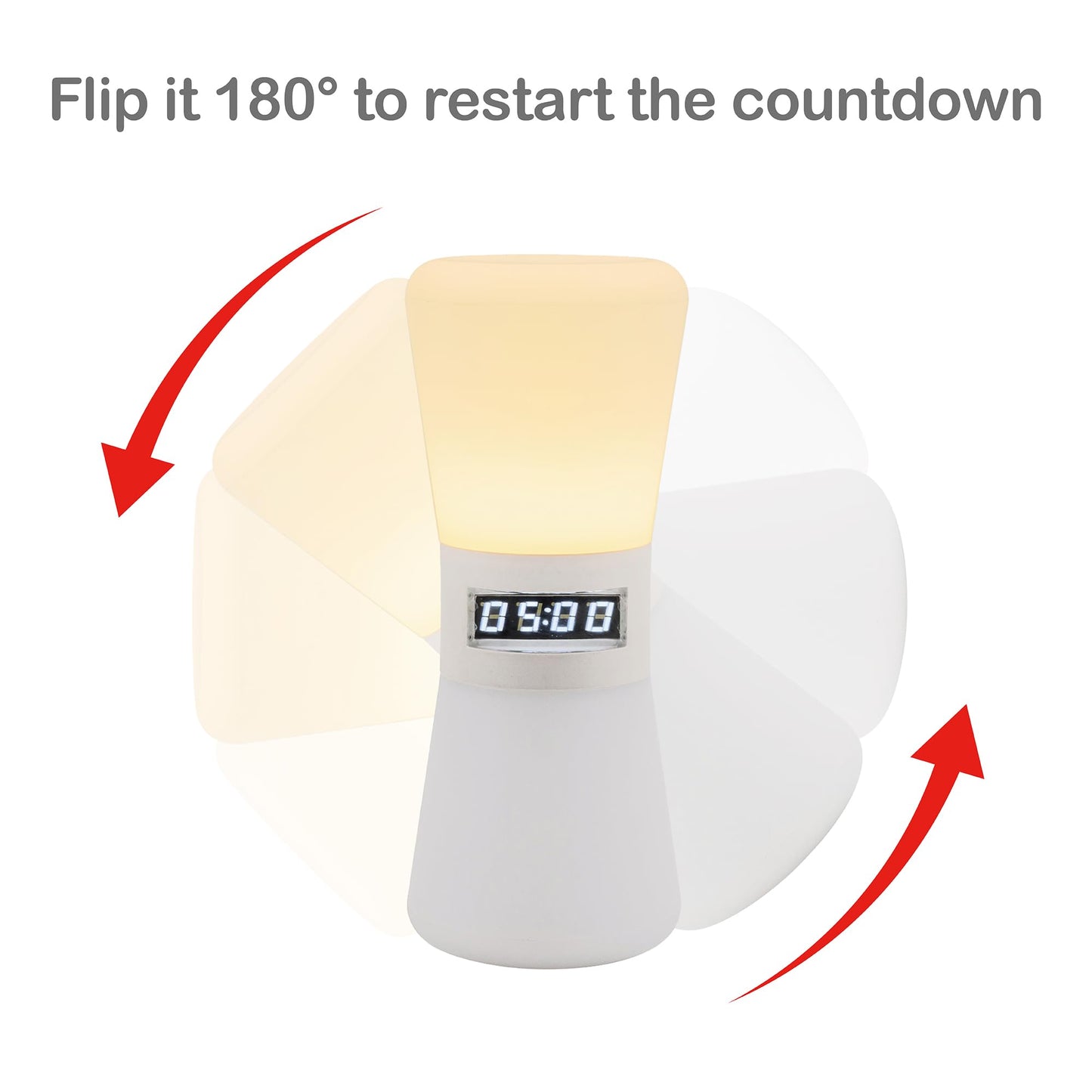 LED Visual Timer & Digital Hourglass, Rechargeable ADHD Timer for Kids and Adults, 1-99 Mins Adjustable Countdown Timer with Flowing Light, Portable Electronic Sand Timer for Classroom, Home