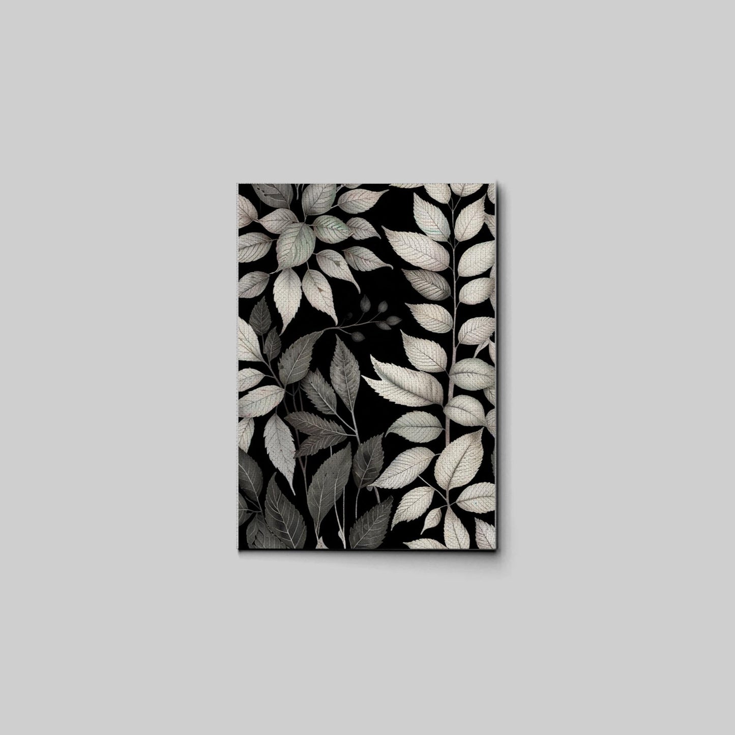 Canvas Print Scandinavian Folk Art Black and Beige Abstract Botanical Wall Art for Scandinavian Home Decor Decor Canvas, Wall