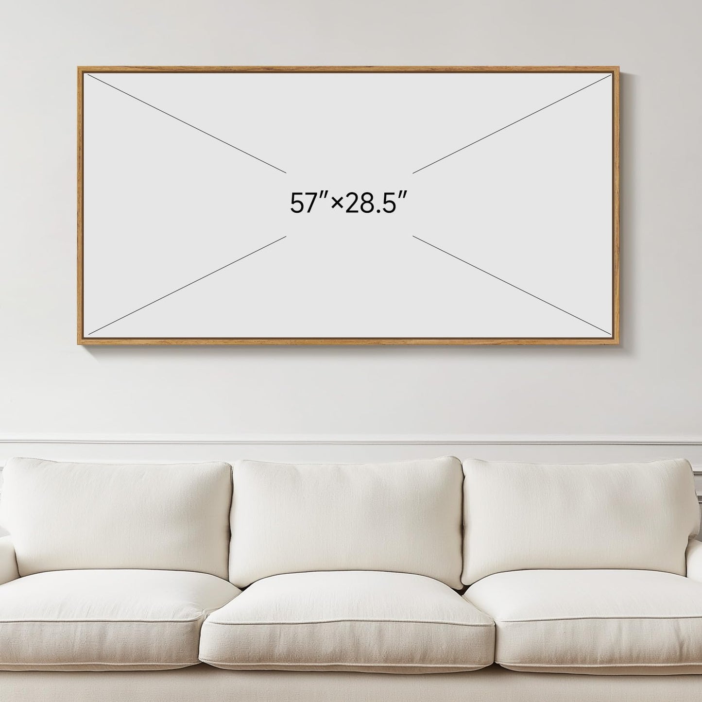 Large Framed Neutral Botanical Wall Art for Living Room, Rustic Elegant Magnolia Floral Canvas Prints Paintings, White Flower with Gold Branches Pictures for Dining Room Office Wall Decor, 60x30 Inch