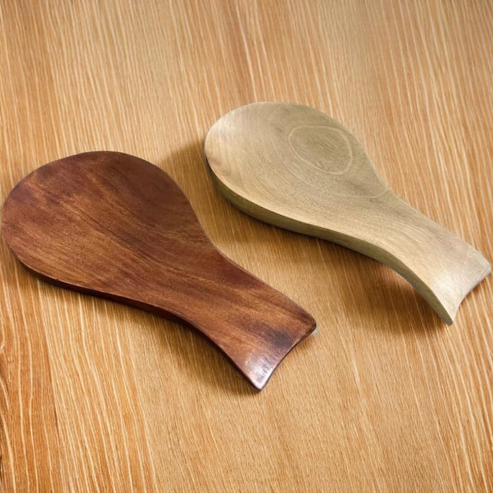 UUYYEO Wood Kitchen Utensil Spoon Rest Counter Top Wooden Spoon Ladle Holder Rustic Farmhouse Wooden Spoon Rest Wooden Cooking Utensil Holder Dining Table Cutlery Rest for Spatulas Ladles Tongs