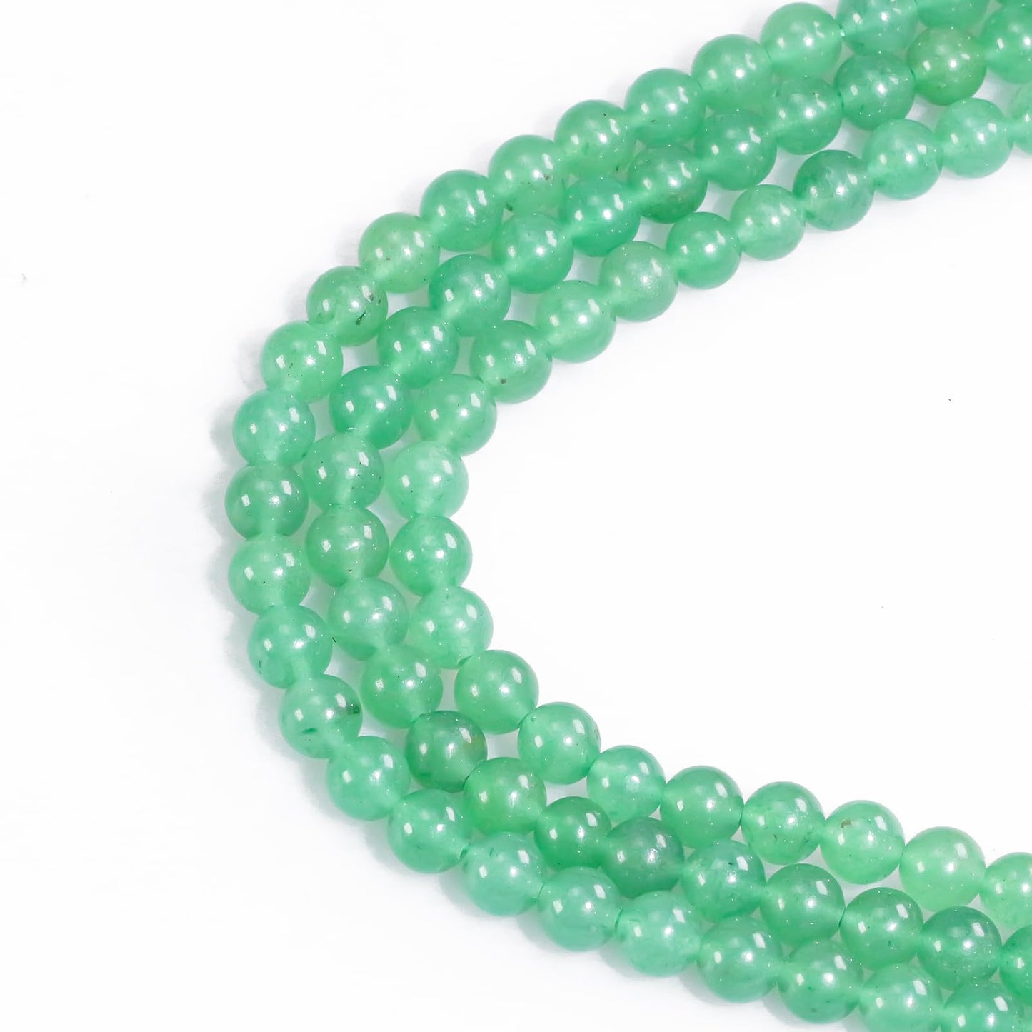 4mm Natural Gemstone Round Green Aventurine Beads for Jewelry Making Stone Beads for Bracelets Necklace Earrings Making Supplies (15"/Strand)