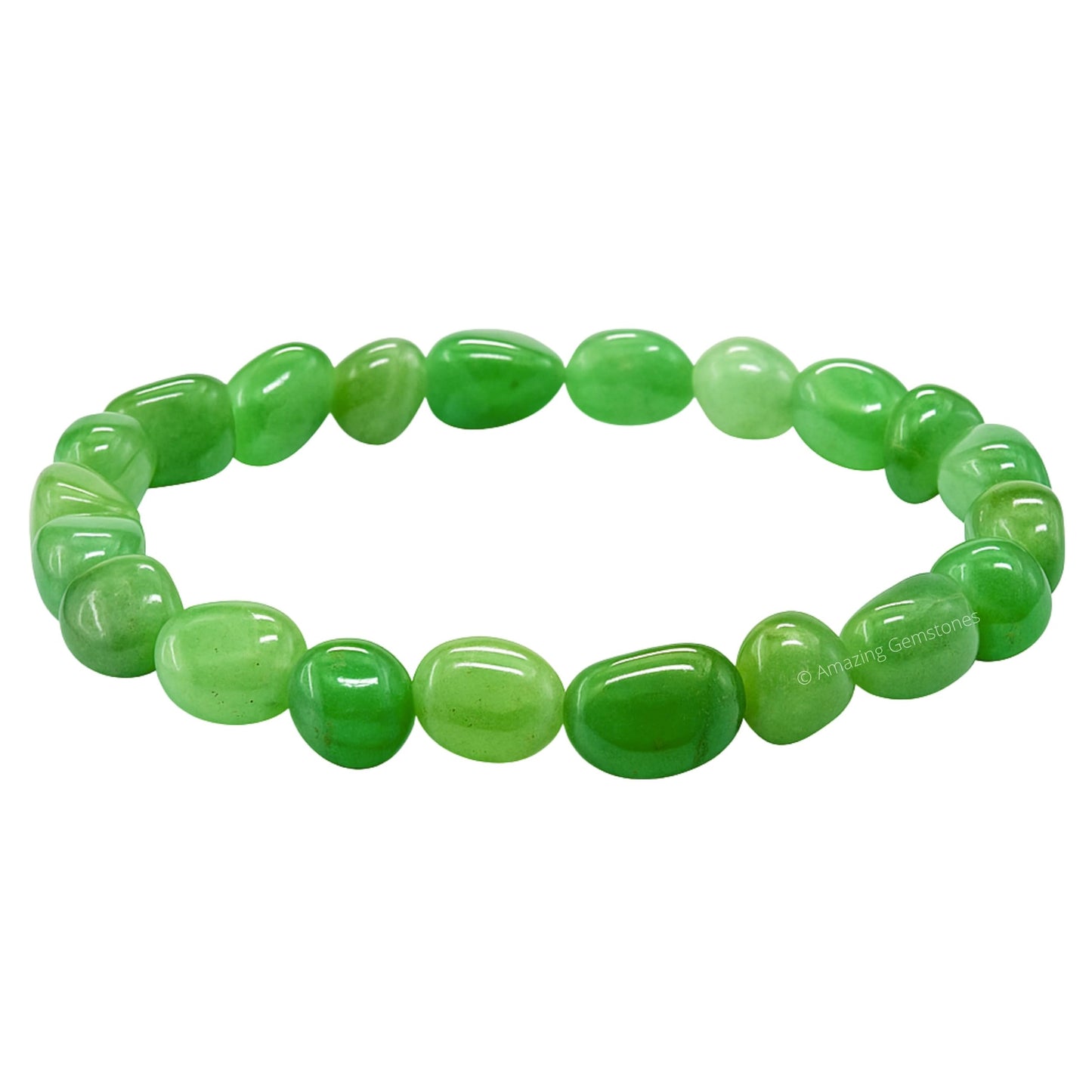 Amazing Gemstone Green Aventurine Bracelet for Women Men's Gifts - Chakra Protection Mens Bracelet - Aventurine Crystal Tumbled Stone - Beaded Pulseras Para Hombres Mujer Christmas Stocking Stuffers