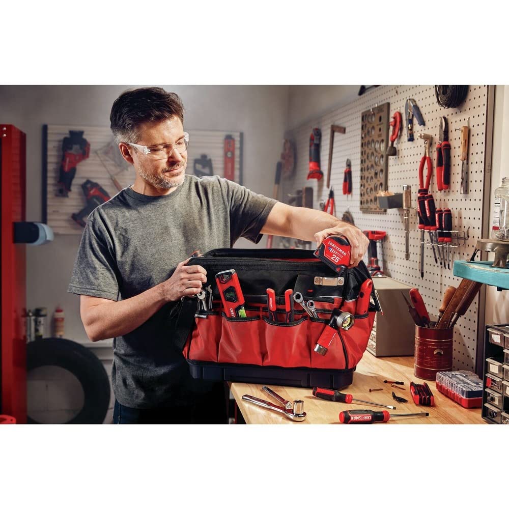 CRAFTSMAN VERSASTACK Zippered Tool Bag, 31 Pocket Organizer, Heavy Duty Tool Tote (CMST17622)