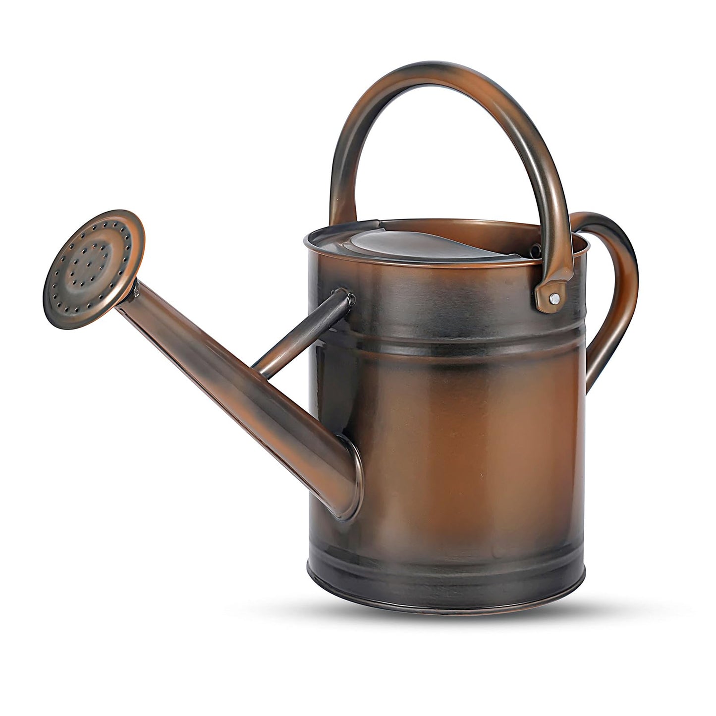 1 Gallon Watering Can for Plants, Watering Cans for Indoor&Outdoor Gardening, Galvanized Steel Watering Pot with Removable Spout, Metal Water Can with Ergonomic Movable Handle(Copper)