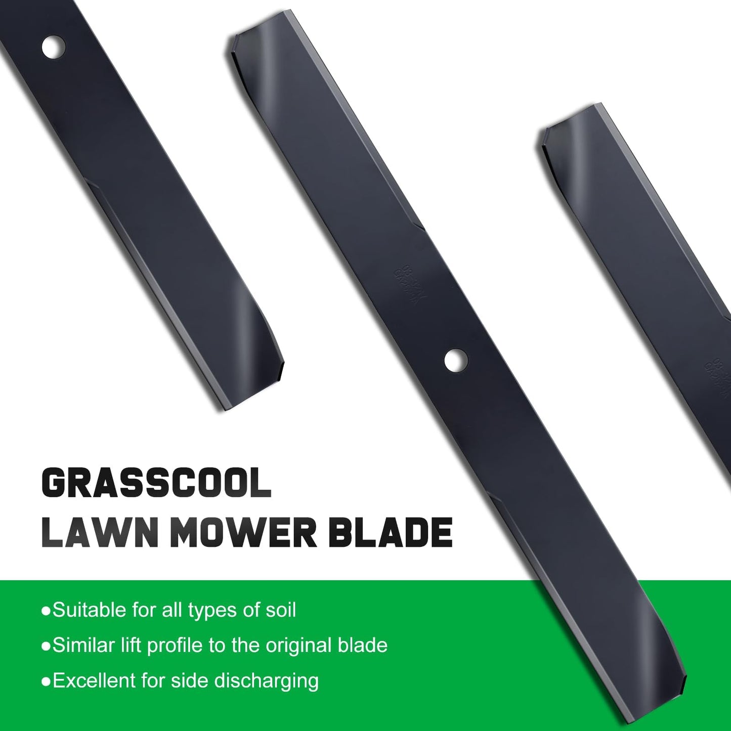 Grasscool Timecutter 42 inch Blades for 42" Deck Toro SS4235 Z4235 Z4200 SS4260 SS4200 Timecutter Zero Turn Mower Replace 110-6568-03 (2 Pack)
