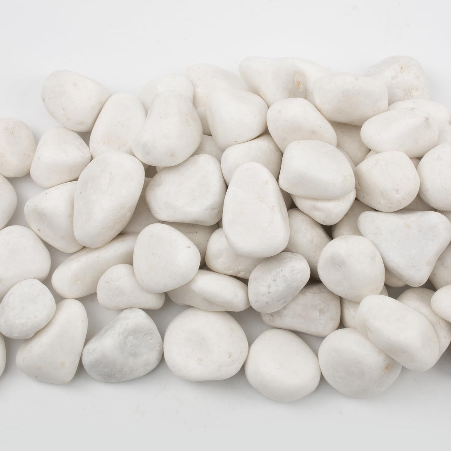 LOOIOOJ 10lbs White River Rocks, Polished Pebbles for Plants, Garden, 1-2 Inch Decorative Stones, Ideal for Fish Tanks, Vases, Crafting, and Landscaping (Weight : 10 LB, Pure White)