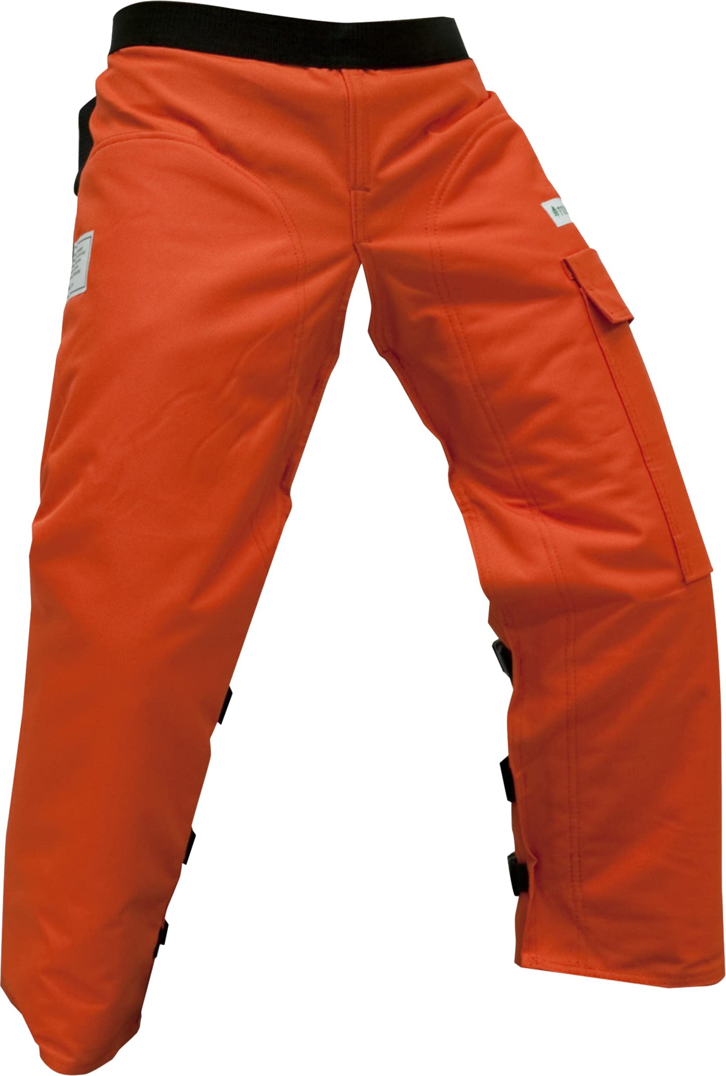 FORESTER Chainsaw Chaps for Men & Women | Apron Style Men's Chain Saw Chaps with Pocket & Adjustable Waist | Chainsaw Safety Equipment | Orange 37"