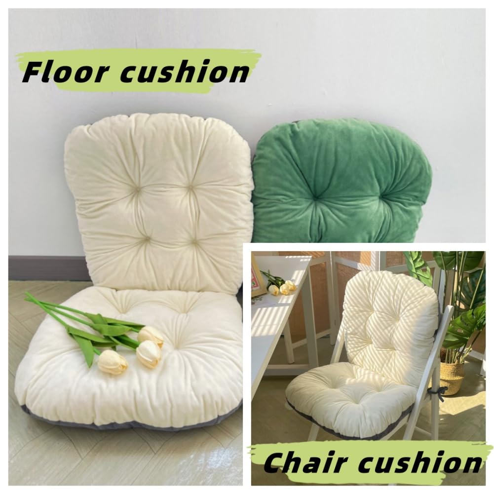Yuthsona Non-Slip Rocking Chair Cushion Seat Cushion Plush with Ties Soft Seat Pad with High Back Desk Chair Pad for Office Car Home Dining Room Kitchen