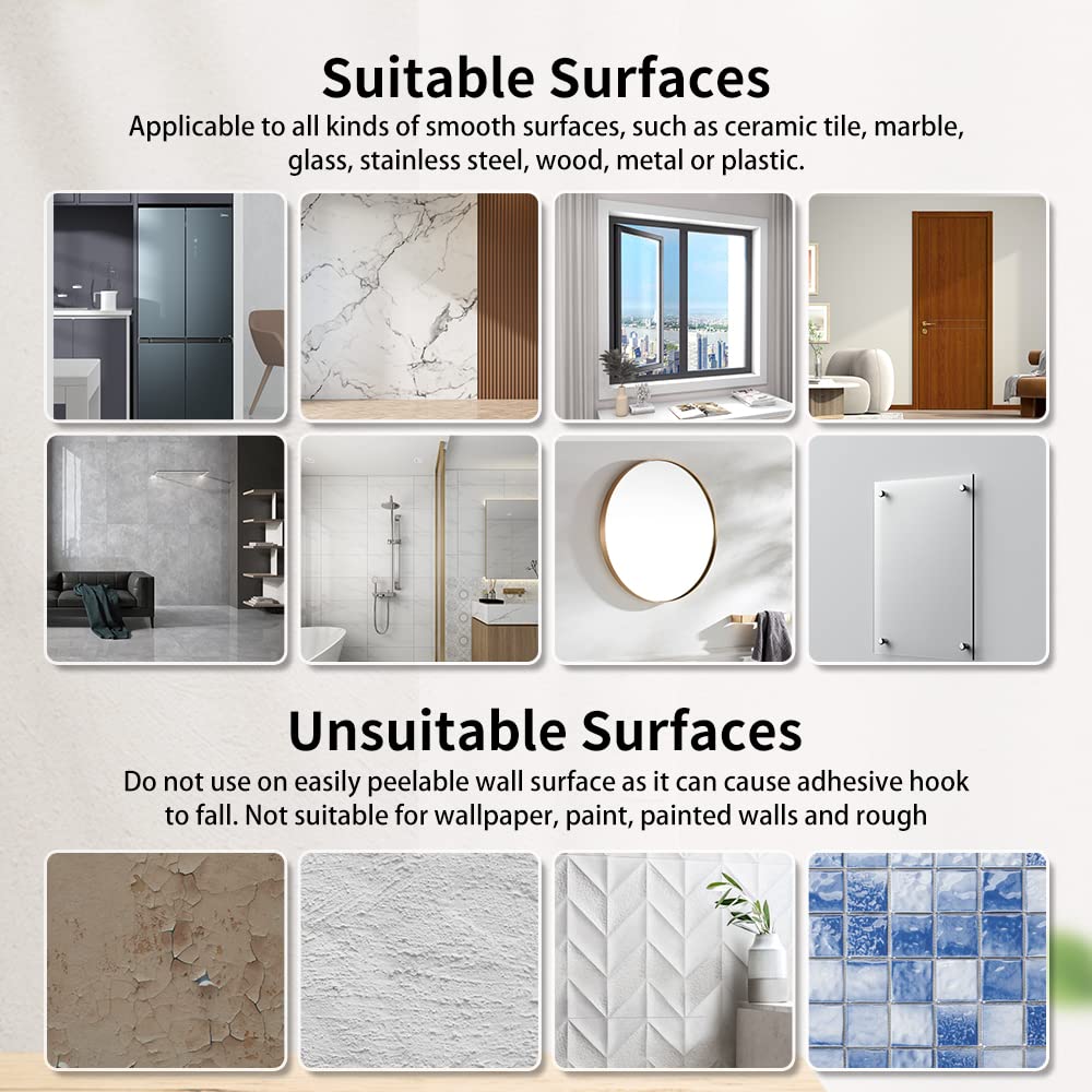 DIDUDIDU Wall Plate Hangers for Display - Invisible Adhesive Picture Hangers for Wall - Ideal for Hanging Decorative Plates | Photo Frames | Paintings - 2.3 Inch