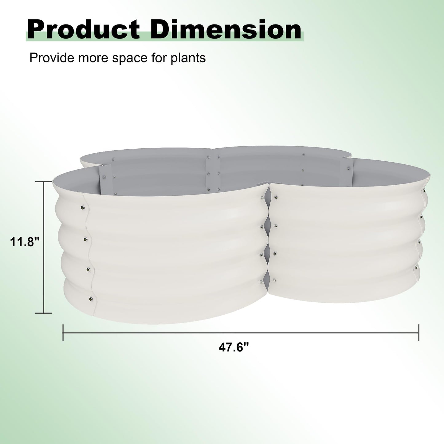 CABIHOME 2-Pack Galvanized Metal Raised Garden Beds,48x48x12 in Outdoor Planter Boxes,Open Base Deep Root Growth,Rust Resistant,Ideal for Vegetables Herbs Flowers,Patio Lawn Garden