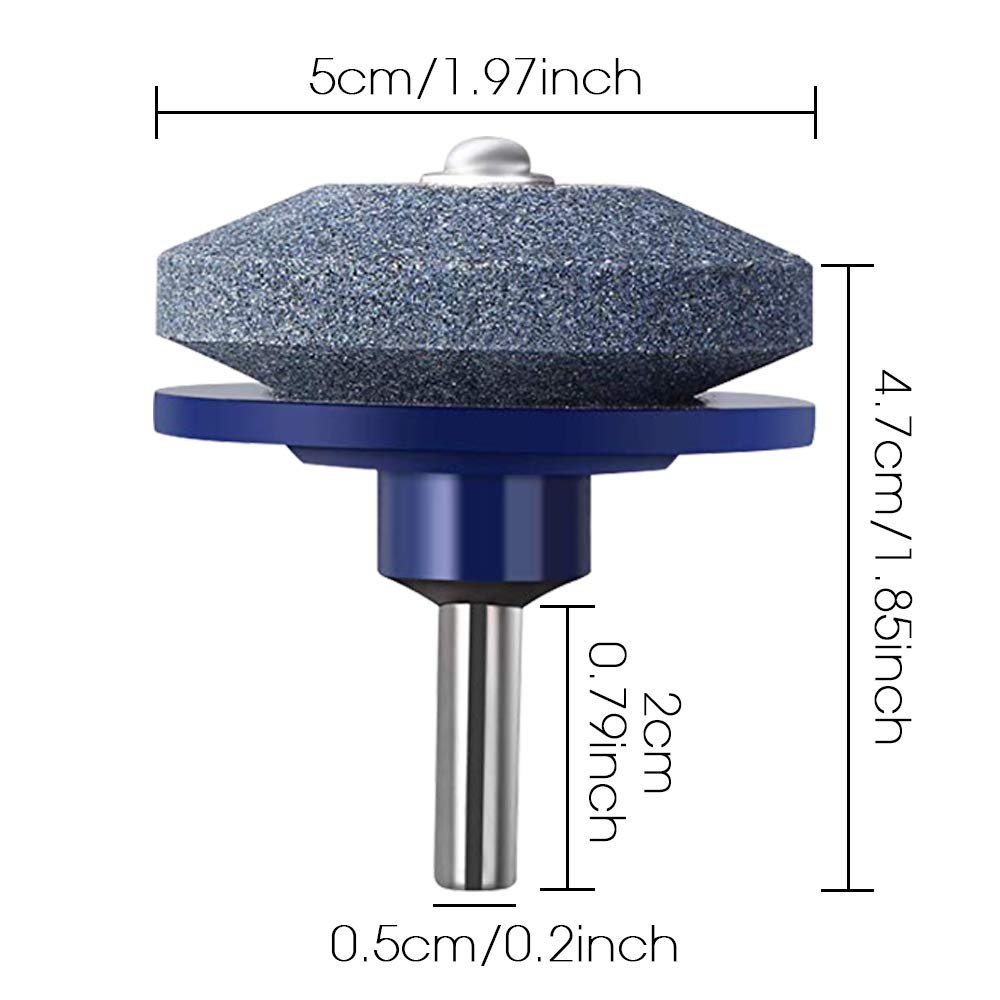 cenoz Crafts Man Lawn Mower Blade Sharpener for Any Power Hand Drill by (5 Packs Blue)