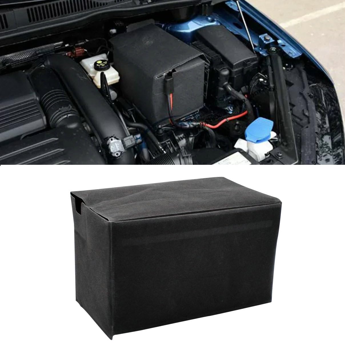 1Pcs 11 * 6.7 * 7.3in Thermal Battery Insulation Frost Cover for Audi Q3 for VW Golf Bettle Eos for Seat Altea Leon Protection Cover 1K0915411A,5Q0 915 411B