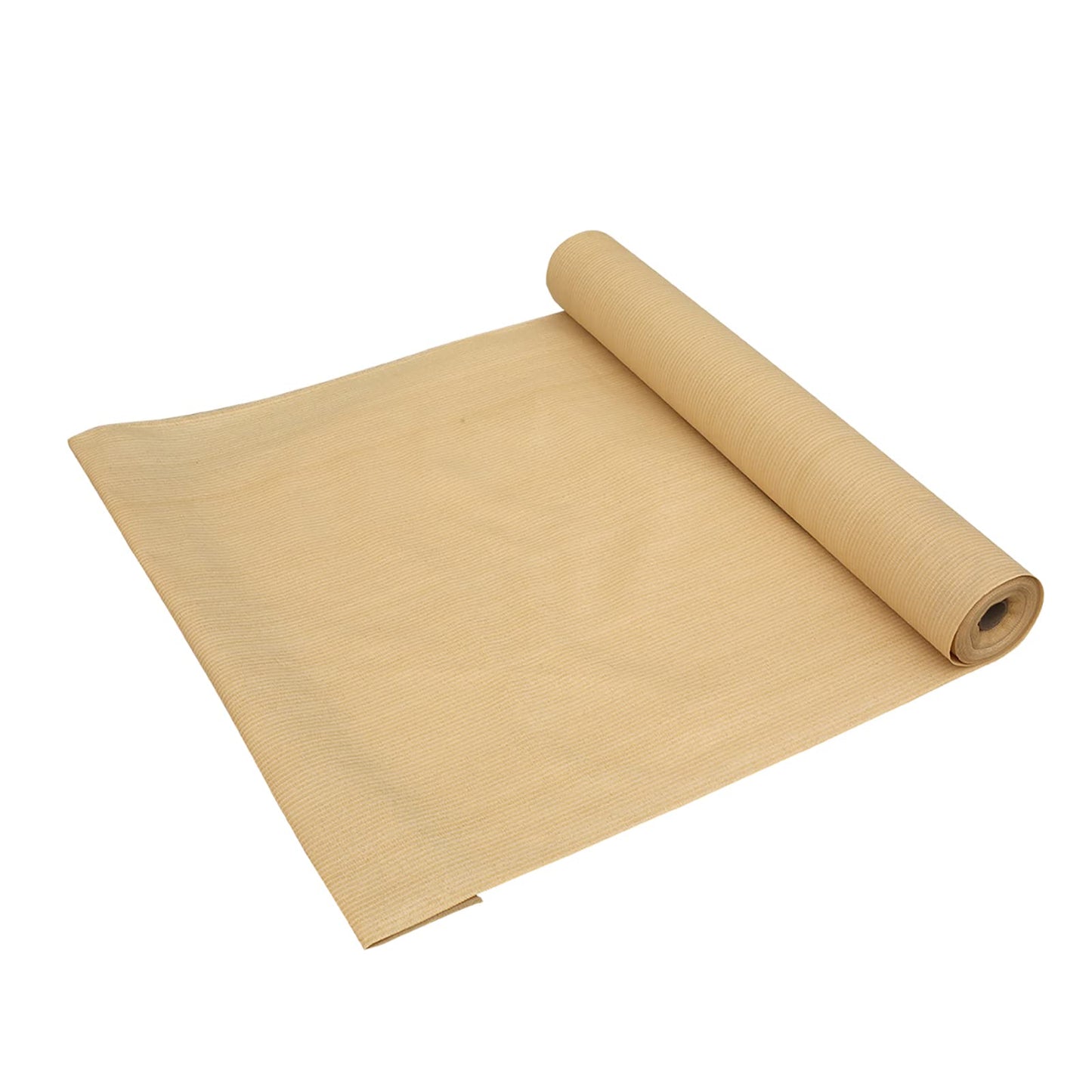 Shatex 90% Sun Shade Fabric, 6x8ft Sun-Block Net Mesh Shade with Clips for Pergola Cover Porch Vertical Screen, Beige