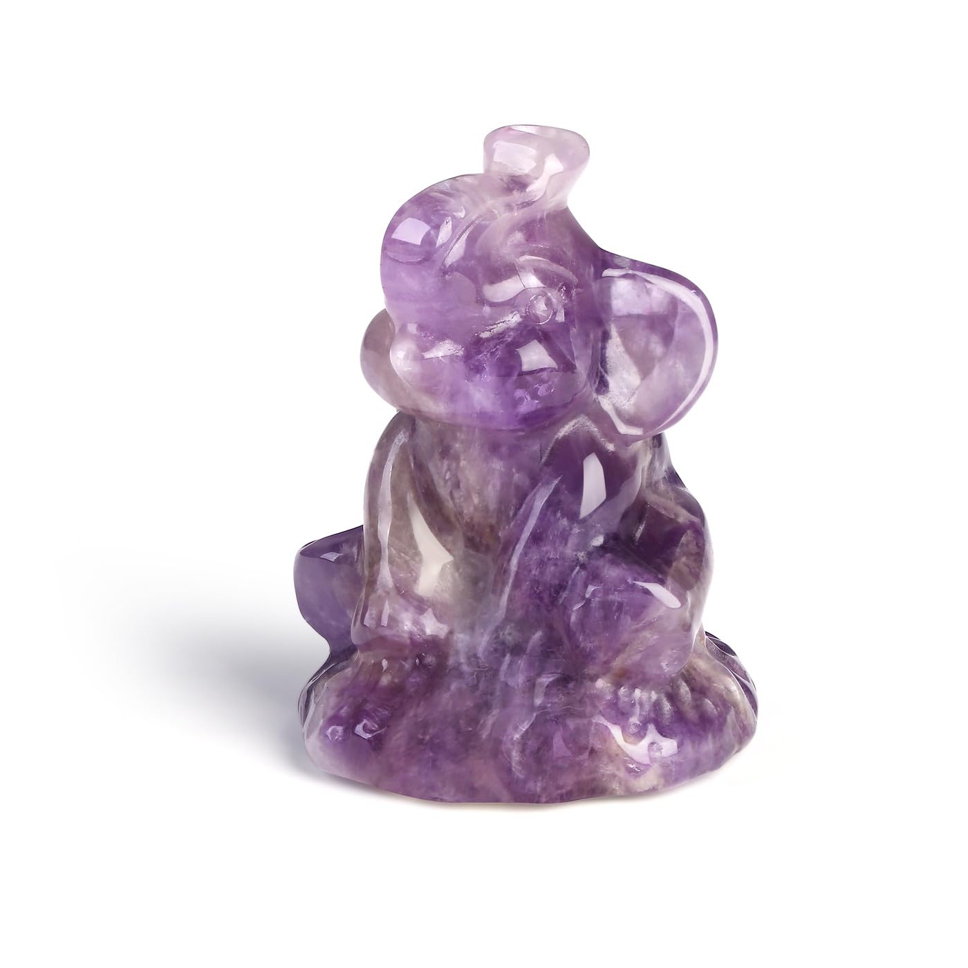ZHIYUXI Purple Elephant Gifts for Women Encouraging Amethyst Elephant Decor Lucky Cute Elephants Figurine Inspirational Gifts for Women