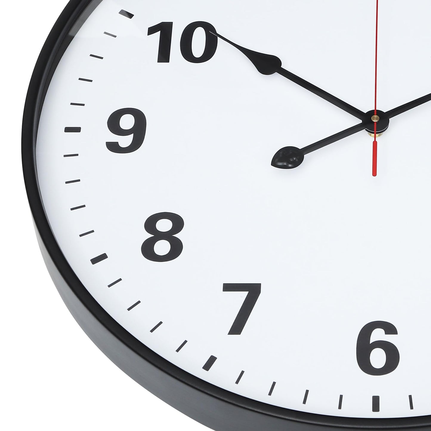 LEIKE Metal Large Wall Clock 24IN Black, Retro Silent Quartz Battery Operated, Decorative for Patio, Kitchen, Living Room, Bedroom, Pool