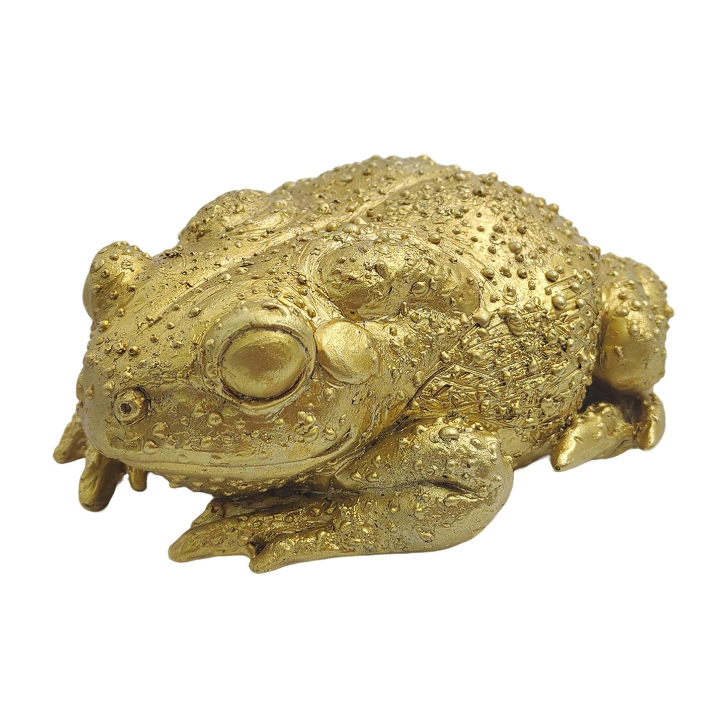 KISWIAR Gold Resin Frog Toad Sculpture, Resin Toad Figurine Wall Hanging Decor, Feng Shui Decoration for Office, Desktop and Garden (Toad)