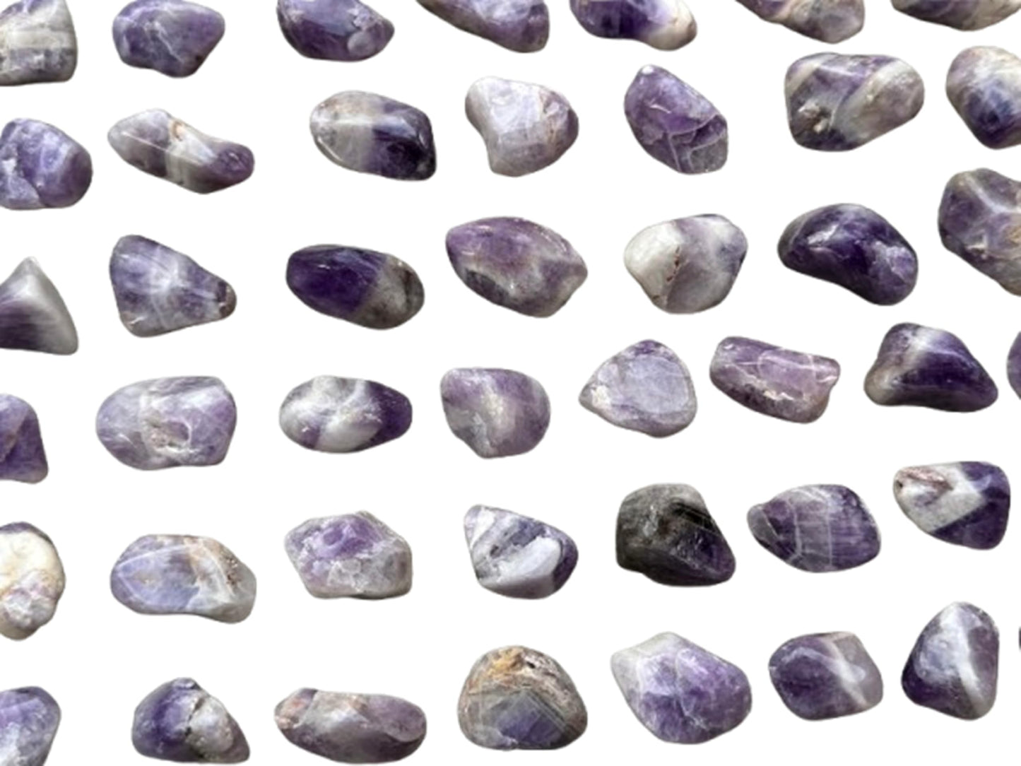 GAF TREASURES 5 Pcs Chevron Amethyst Tumbled Stones, Polished Chevron Amethyst Gemstone, Chevron Amethyst Healing Crystals (Chevron Amethyst)