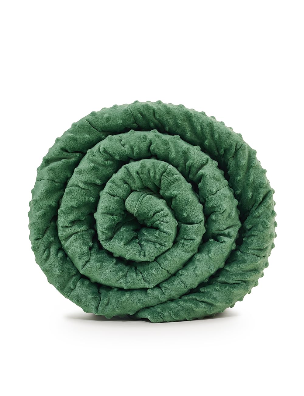 TONGDADA Minky Weighted Blanket | 40''x60'',10lbs | Cozy and Soft Minky Weighted Throw Blanket | Luxury Velvet with Premium Glass Beads | Dark Green Minky