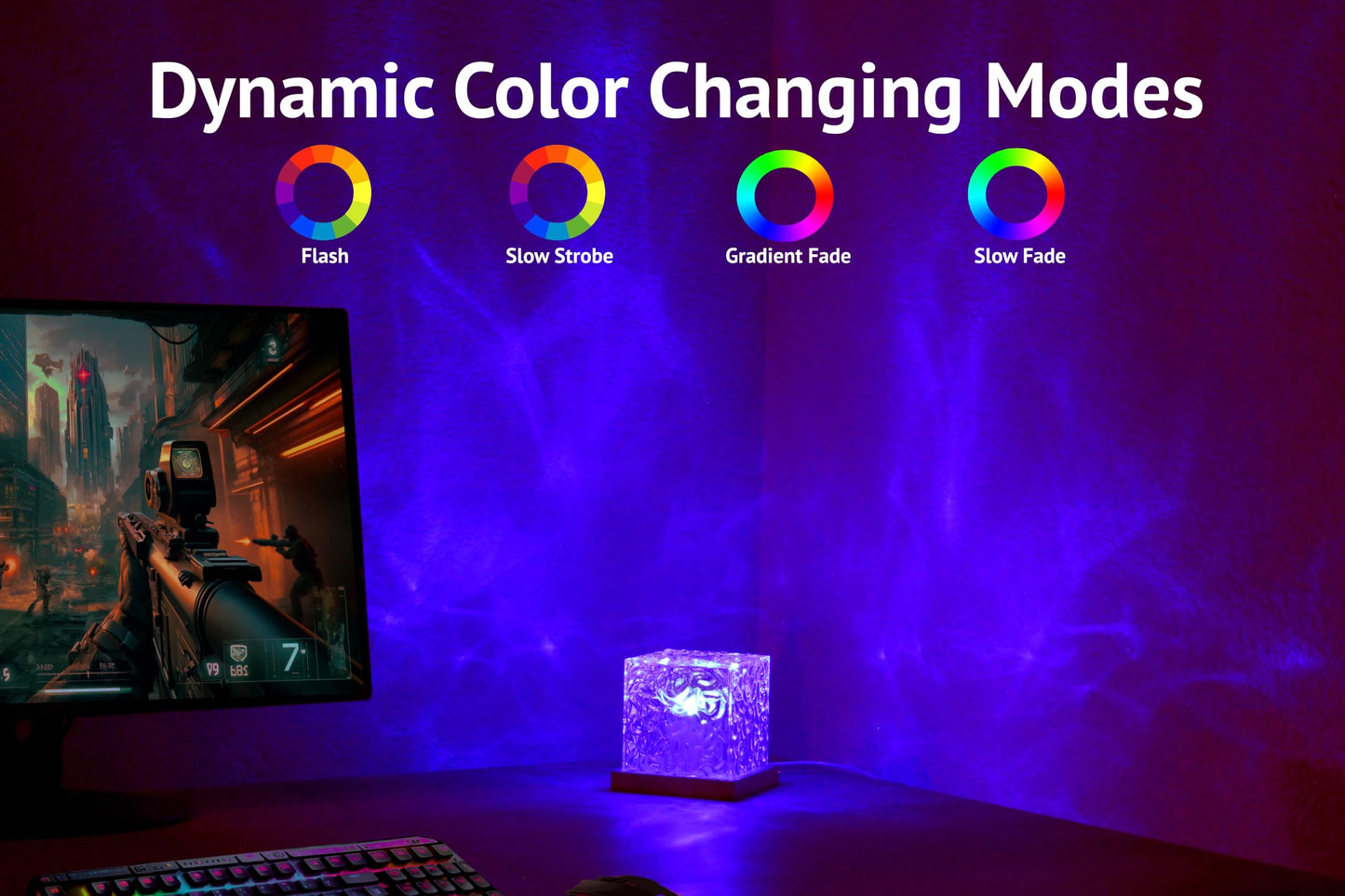 Ocean Wave Light Projector | Northern Lights Aurora & Crystal Ripple Lamp | Ocean Mood & Night Light with Remote, Multi-Mode Moving Waves & Aurora Effects for Bedroom, Living Room & Romantic Ambience