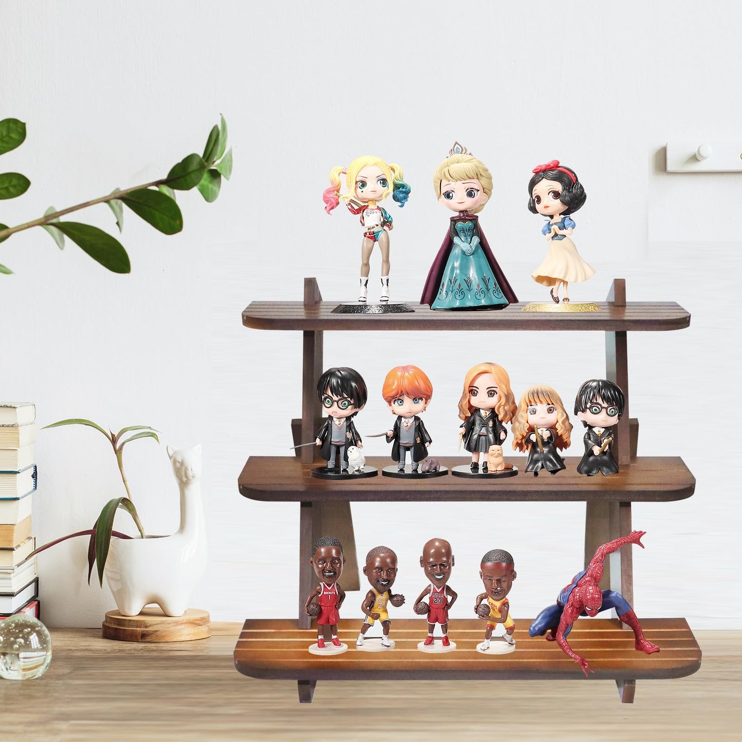 WHEARTED Wooden Display Stand, Tiered Cupcake Stand, 3 Tier Display Stand Riser, Rustic Risers Dessert Table Display Shelf Spice Rack Organizer Holder, Cologne Stand Perfume Organizer Stand