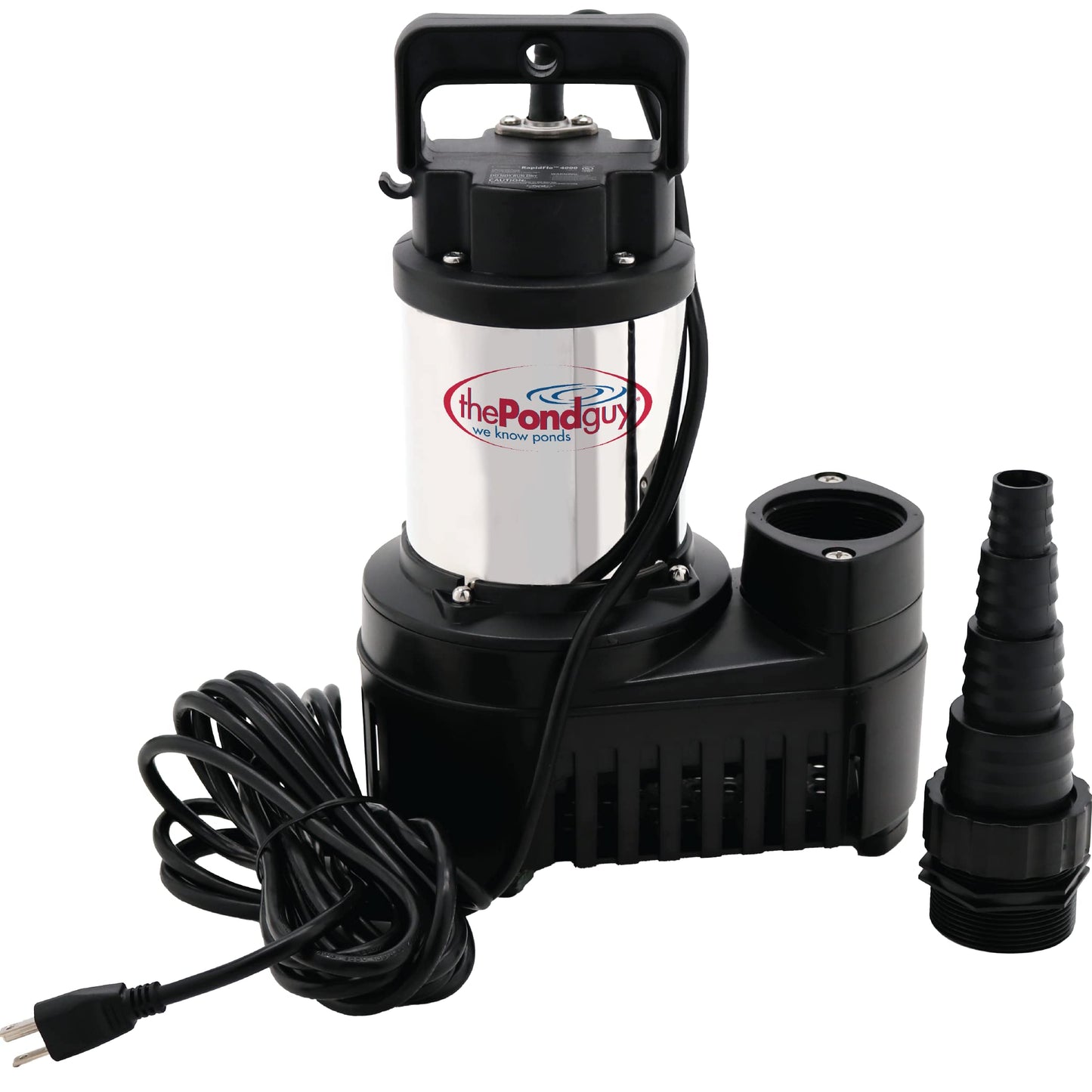 The Pond Guy RapidFlo Submersible Outdoor Water Pump, Perfect for Ponds, Waterfalls, Streams, Hydroponics & Pondless Features, Easy Install, Energy Saving, Quiet, Powerful Flow, Asynchronous, 4000 GPH