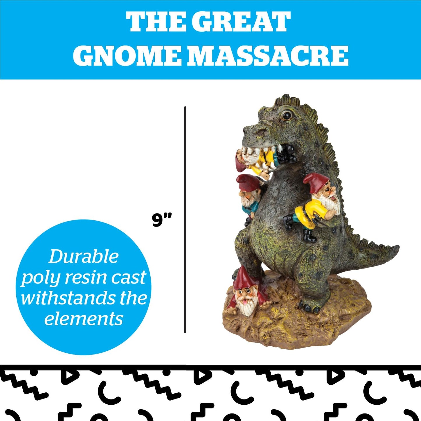 Godzilla Garden Gnome Statue, Outdoor Lawn & Yard Monster Figurine Sculpture Decorations, Funny Housewarming Gag Gift