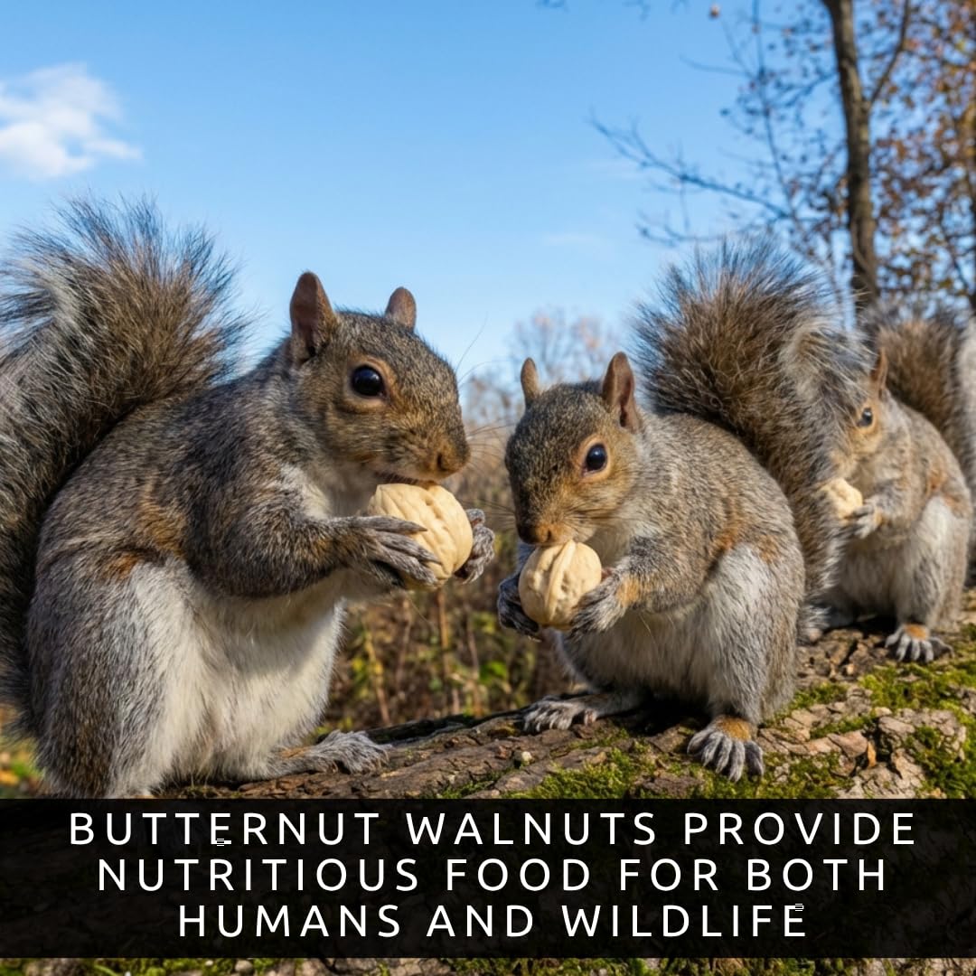 3 White Walnut Trees Live Plants – Butternut (Juglans cinerea) Seedlings – Hardy Native Nut Trees for Outdoor Planting, Backyard Orchard & Edible Landscape – Fast Growing Shade Trees (3 Pack)