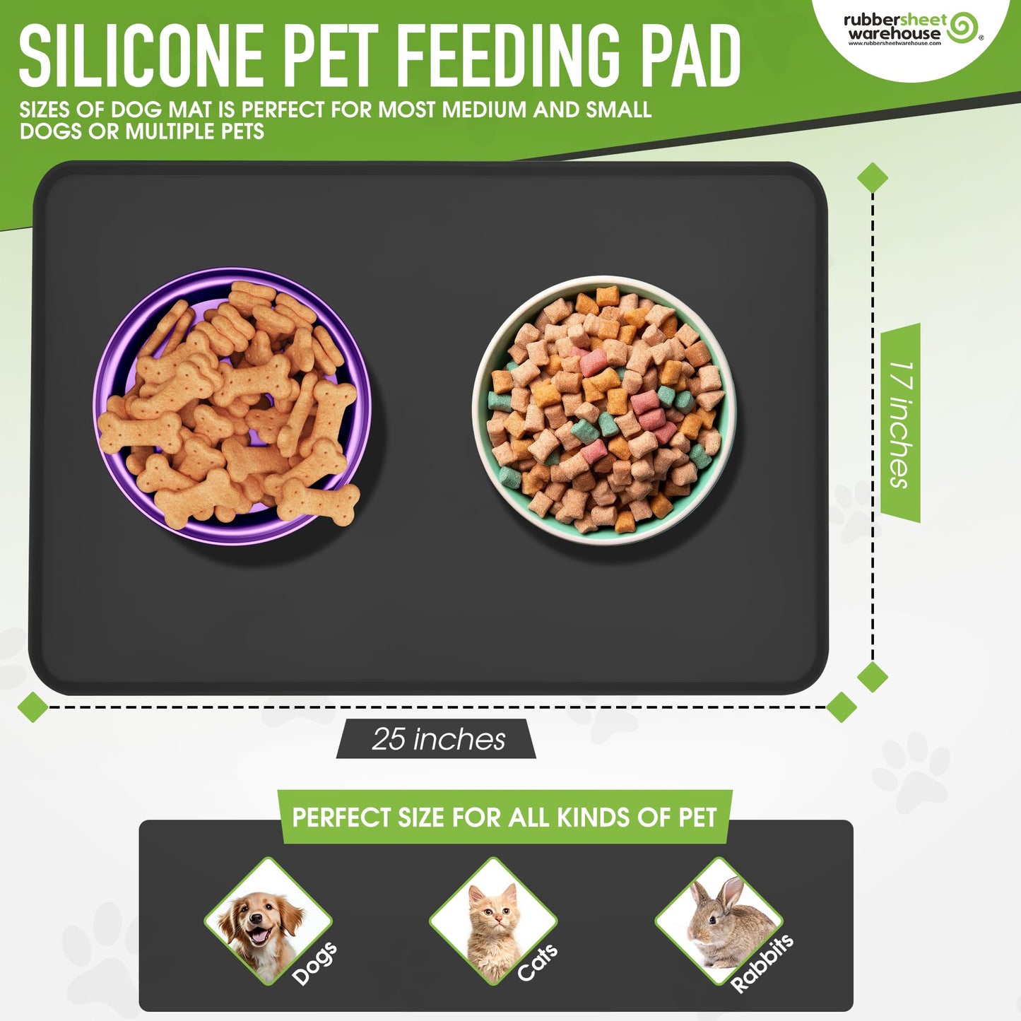 Multi-Purpose Silicone Rubber Mat, Non-Slip Surface, Indoor Outdoor Use, Easy Clean