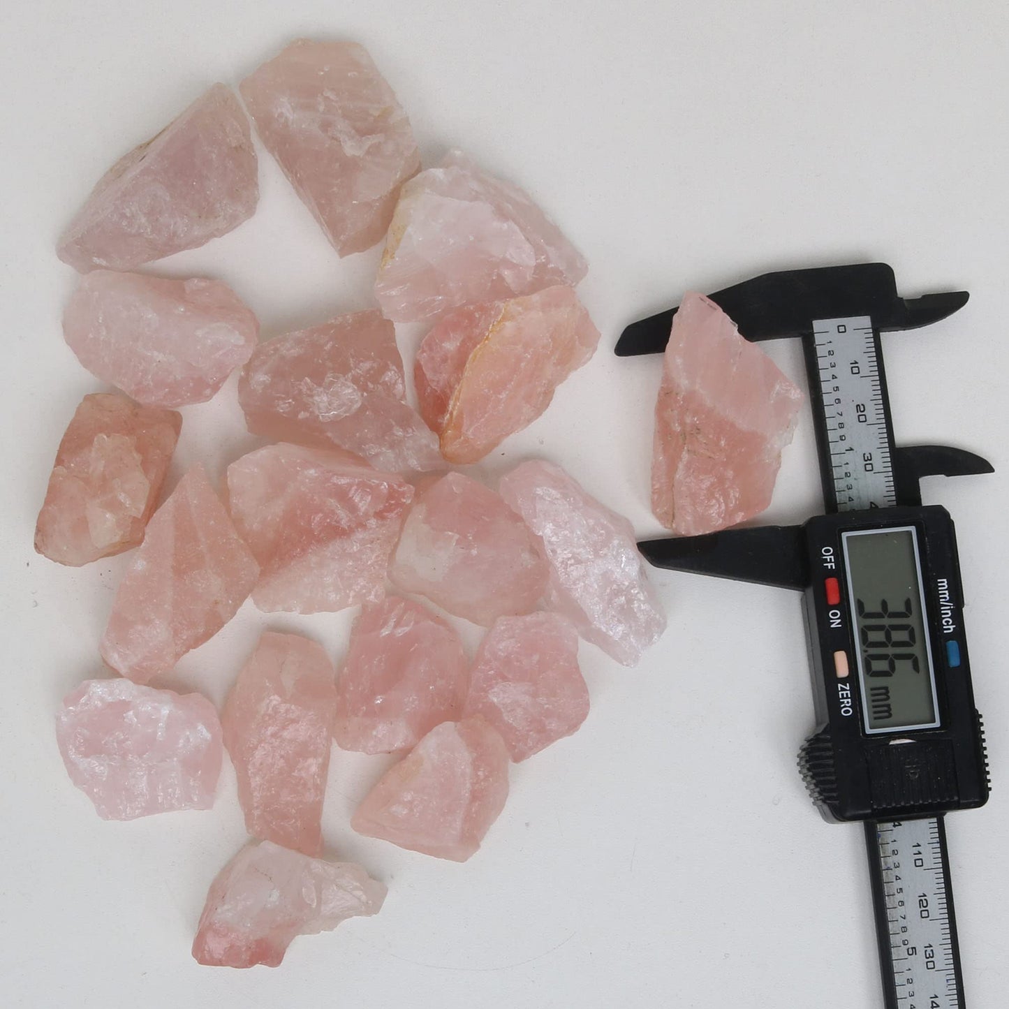 REAL-GEMS Natural Raw Rose Quartz 1lb Lot Healing Crystals Rough Stones for Tumbling, Cabbing, Polishing, Wire Wrapping, Wicca & Reiki Crystal Healing, Mix Gemstones,7 Chakra (Rose Quartz)