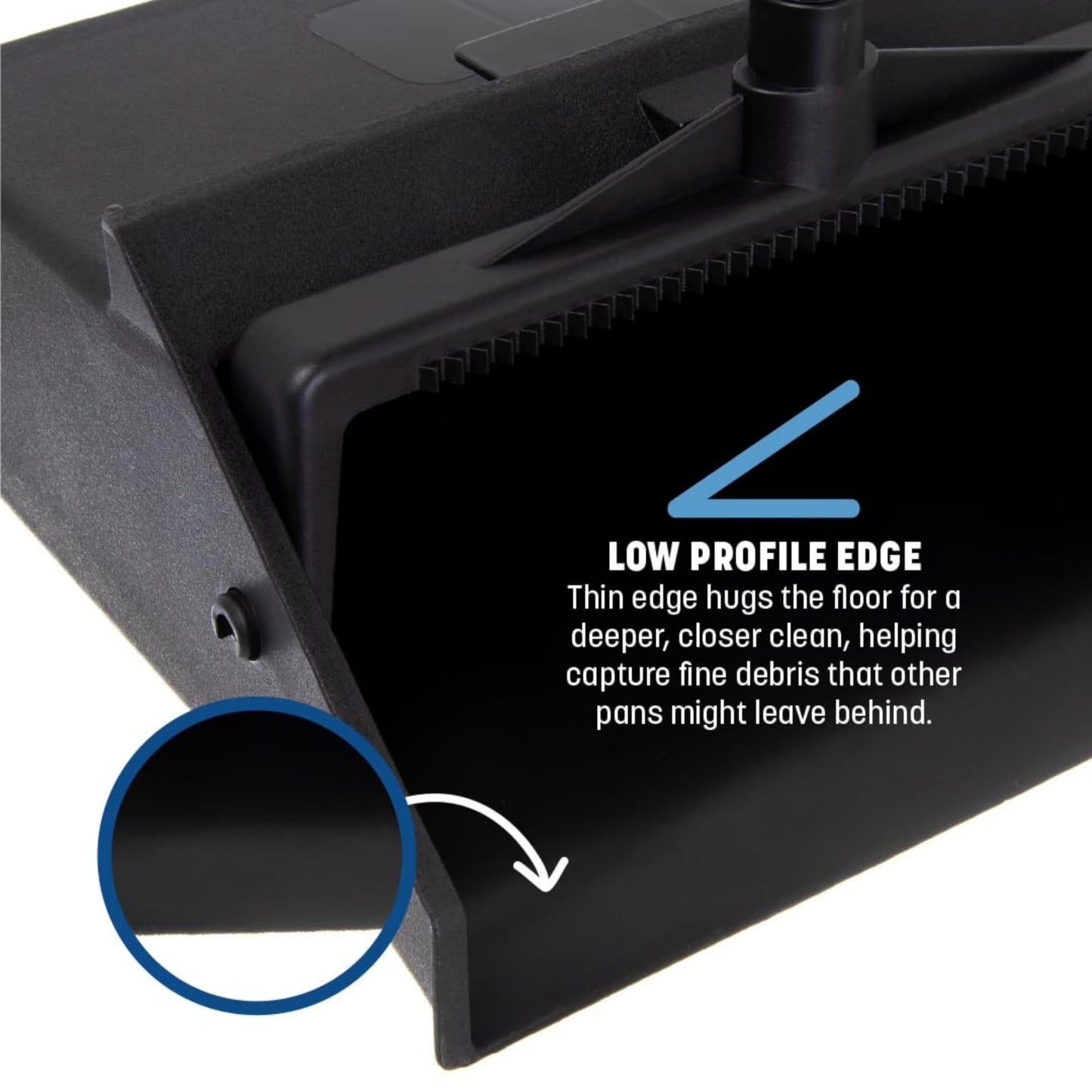Carlisle FoodService Products Duo-Pan Upright Dust Pan and Broom Set, Essential Cleaning Tools for Home and Commercial Use, 36" Handle, 1 Count, Black