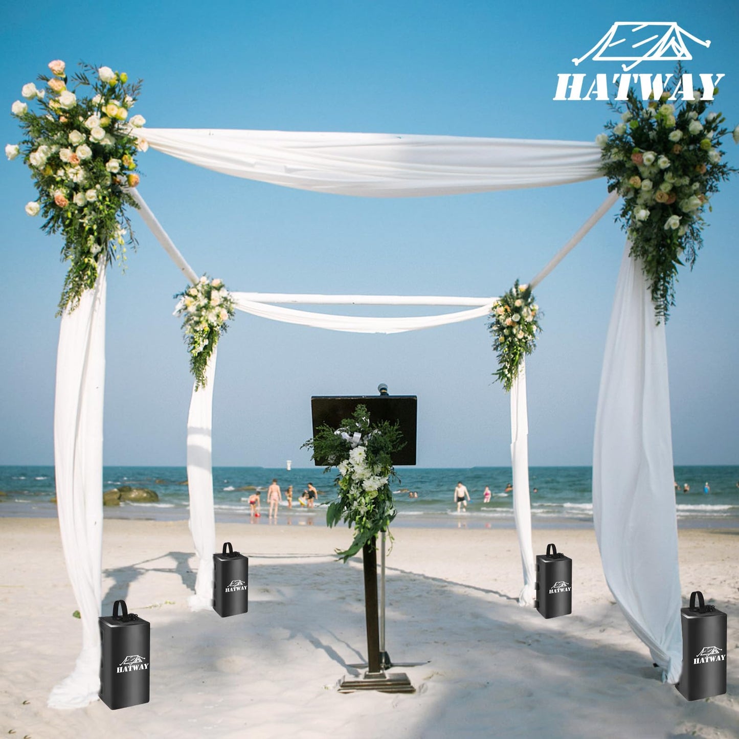 Hatway Canopy Weights,132 LBS Canopy Water Weight Bag Set of 4 Leg Weights for Pop Up Gazebo,Canopies,Tent-4 * 15L-Black